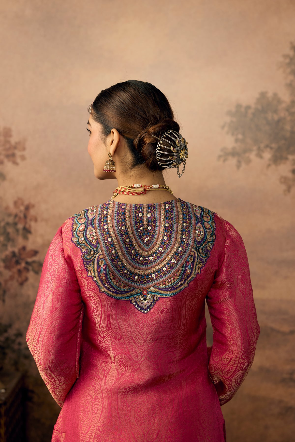 Rani Royal Embellished Banarasi Brocade Silk Palazzo Set