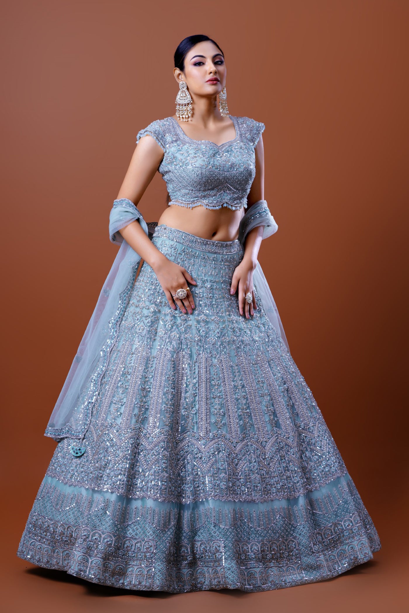 Buy Lehenga Choli for Women Pastel Grey With Multi Colour Embroidery Gota  Pati Thread Work Lengha Choli Indian Wedding Party Wear Bridal Lehenga  Online in India - Etsy