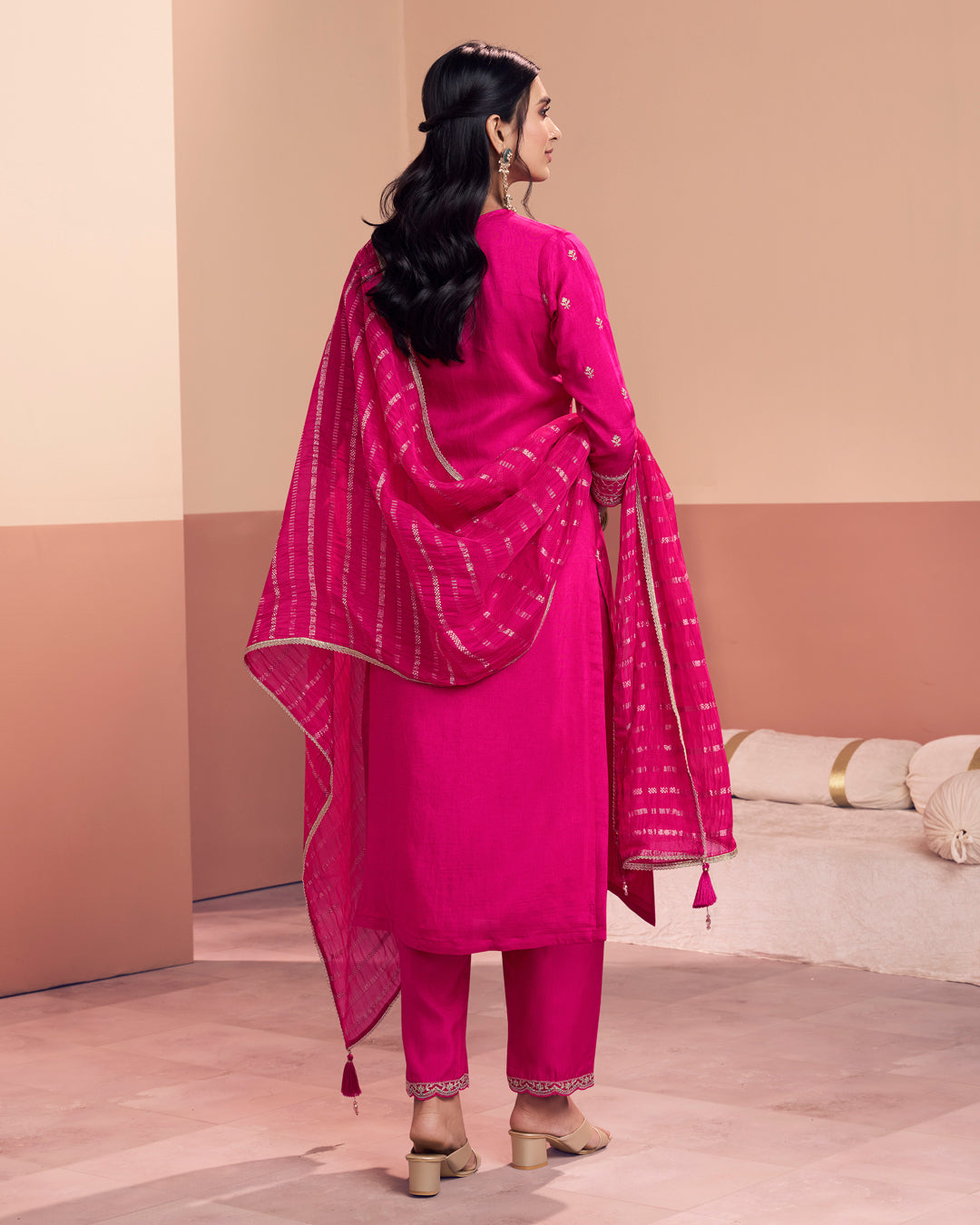 Rani Grace Embellished Dola Silk Pant Set
