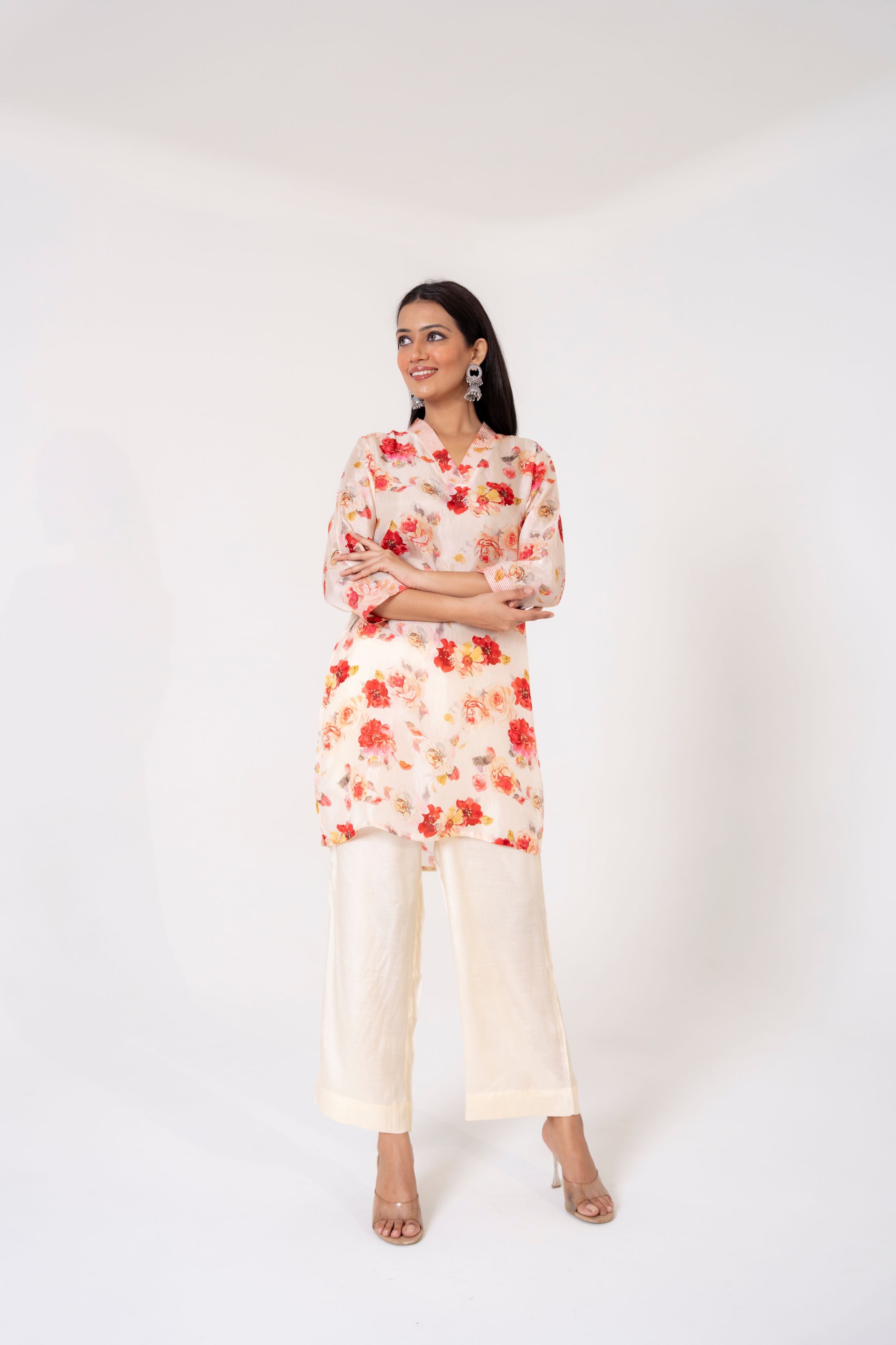 Pale Champagne Kurta & Pants Set