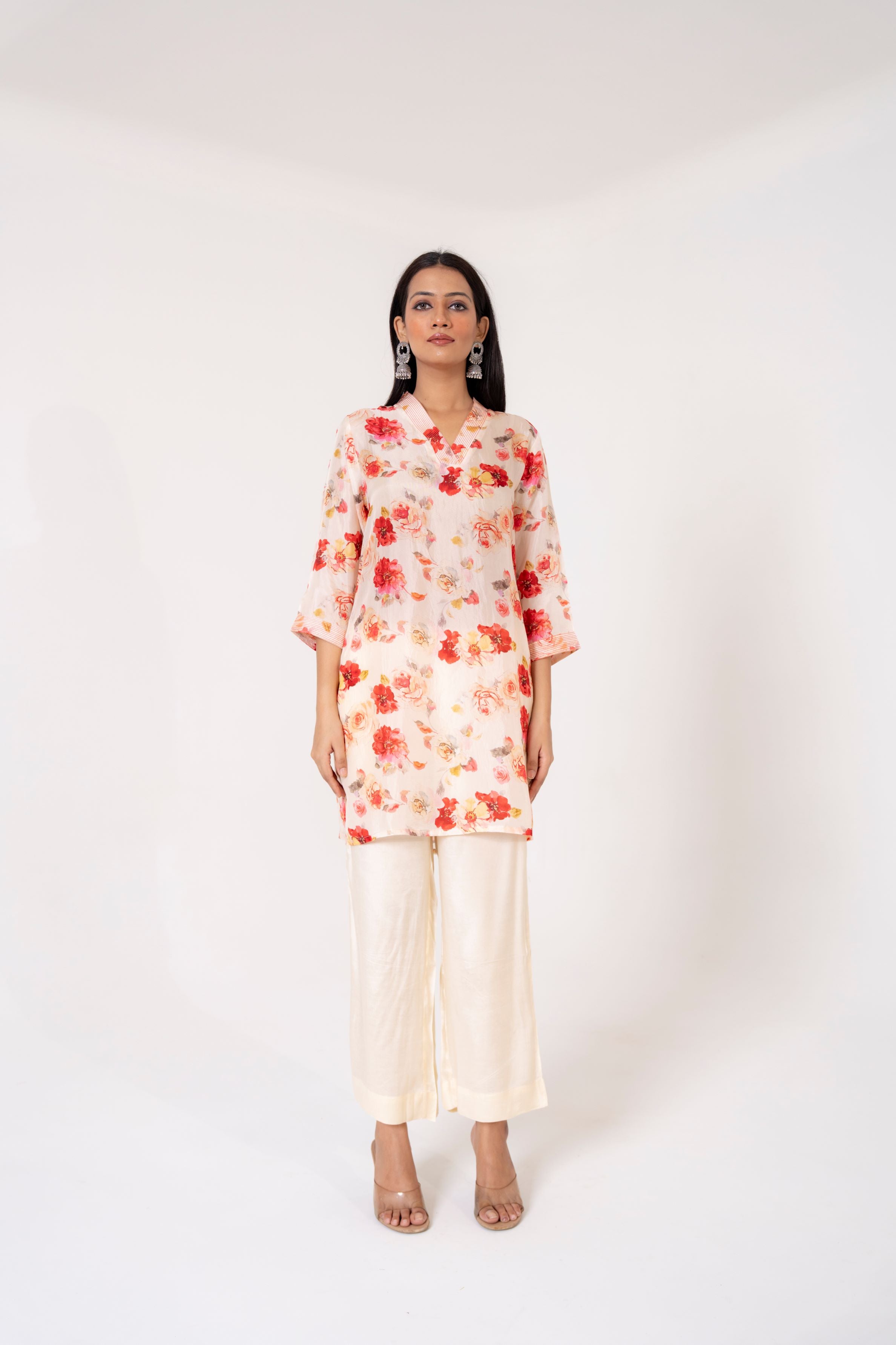 Pale Champagne Kurta & Pants Set