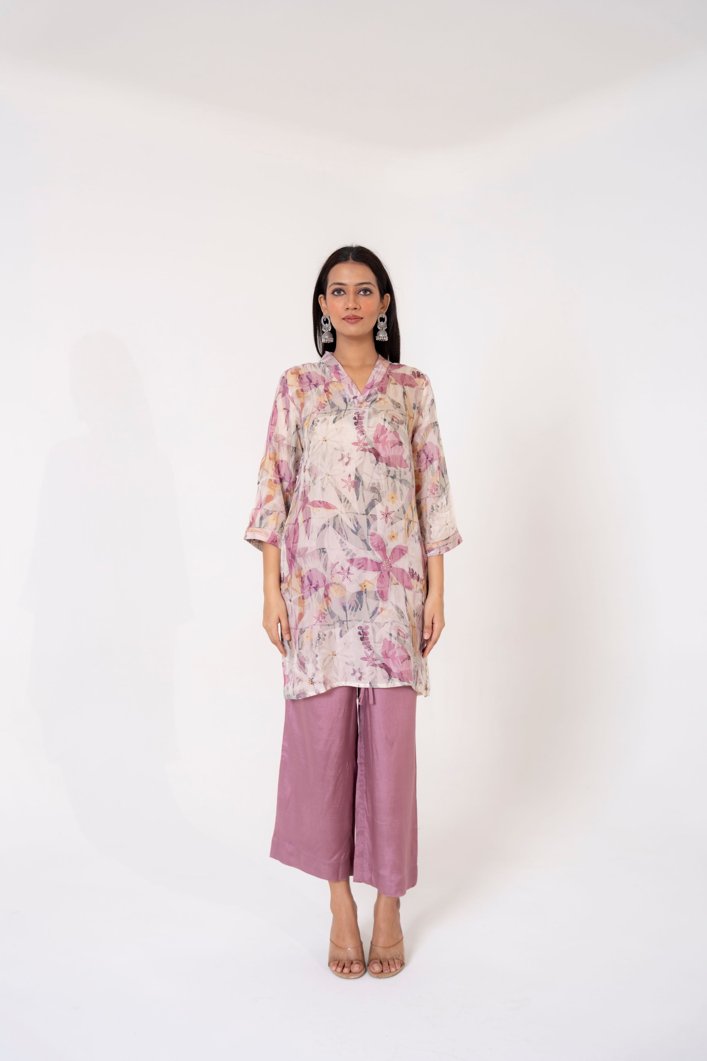 Bright Lilac Kurta & Pants Set