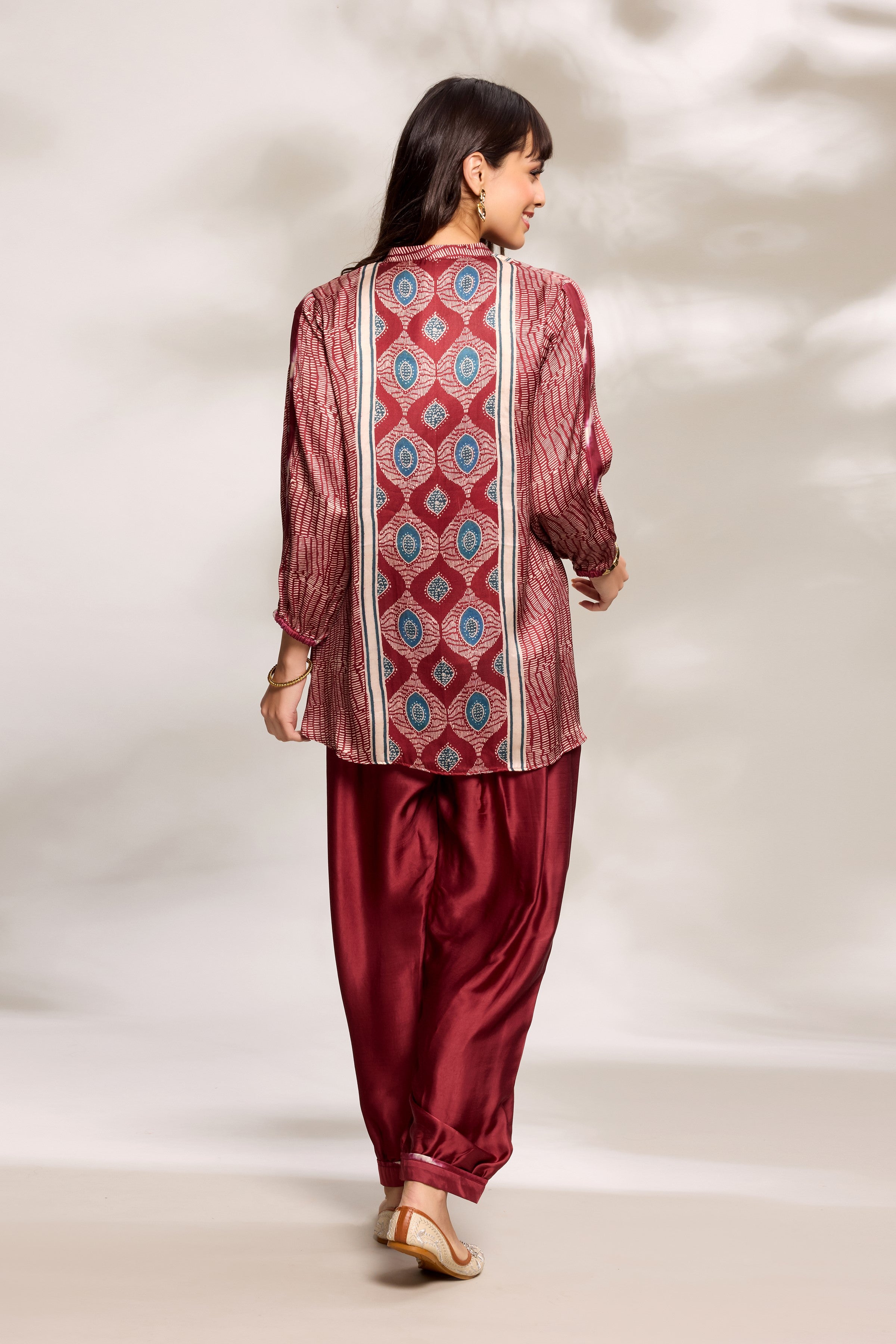 Deep Red Ethnic Co-Ord Set