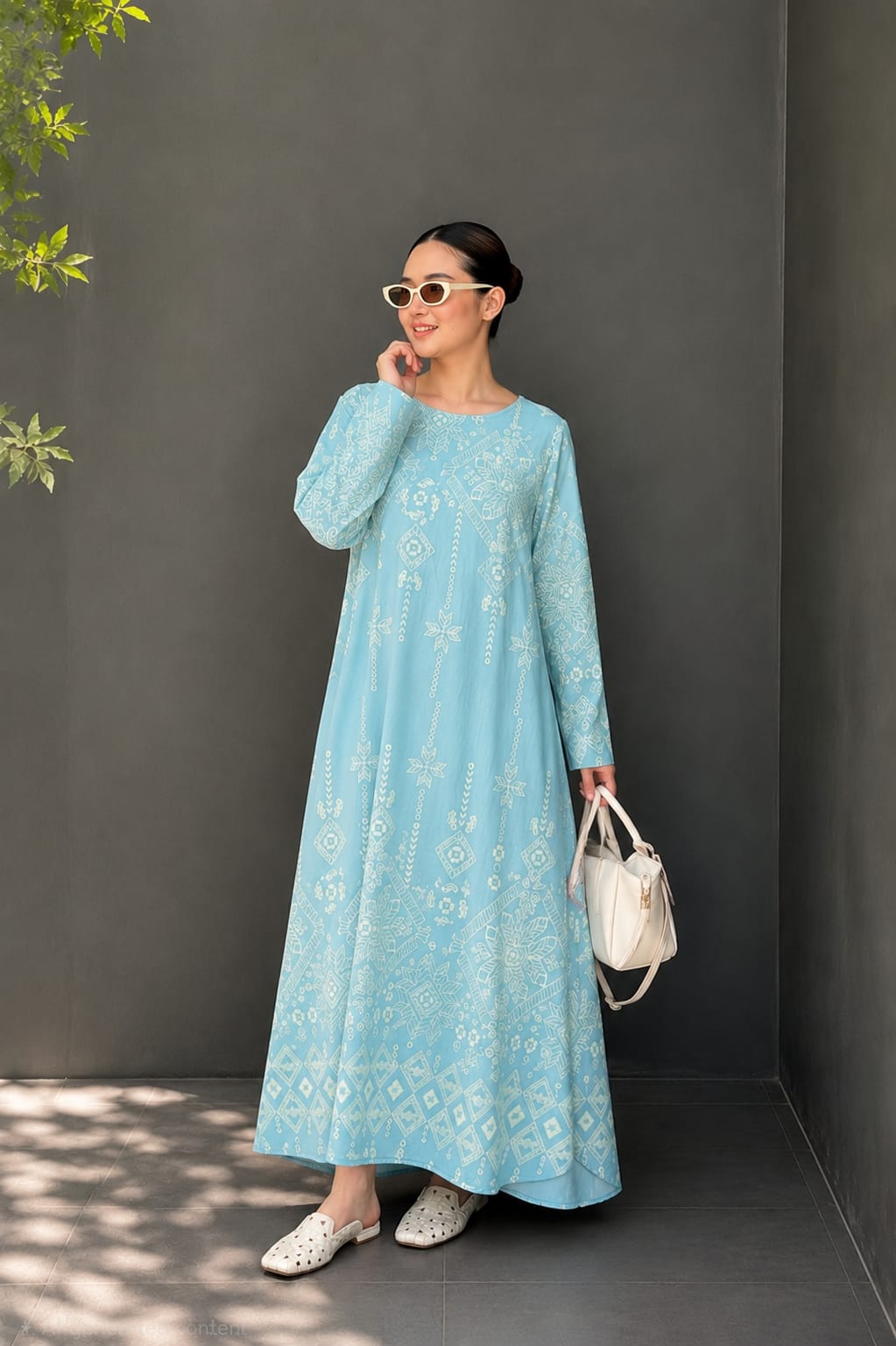 Sky Blue Cotton Dress