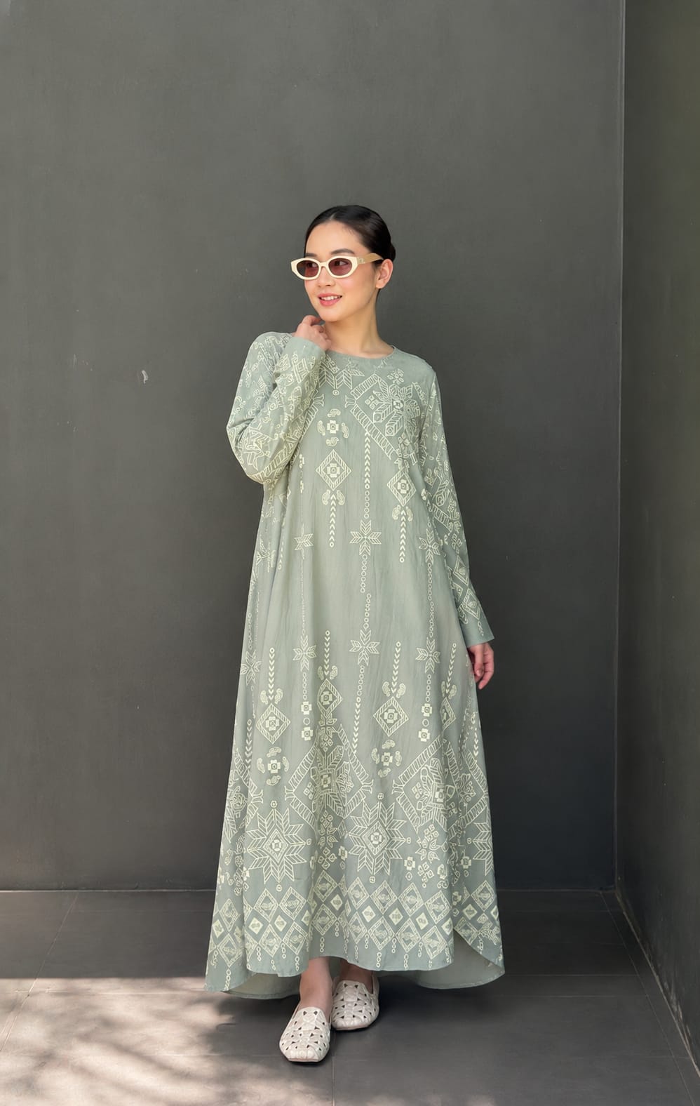 Sage Green Cotton Dress