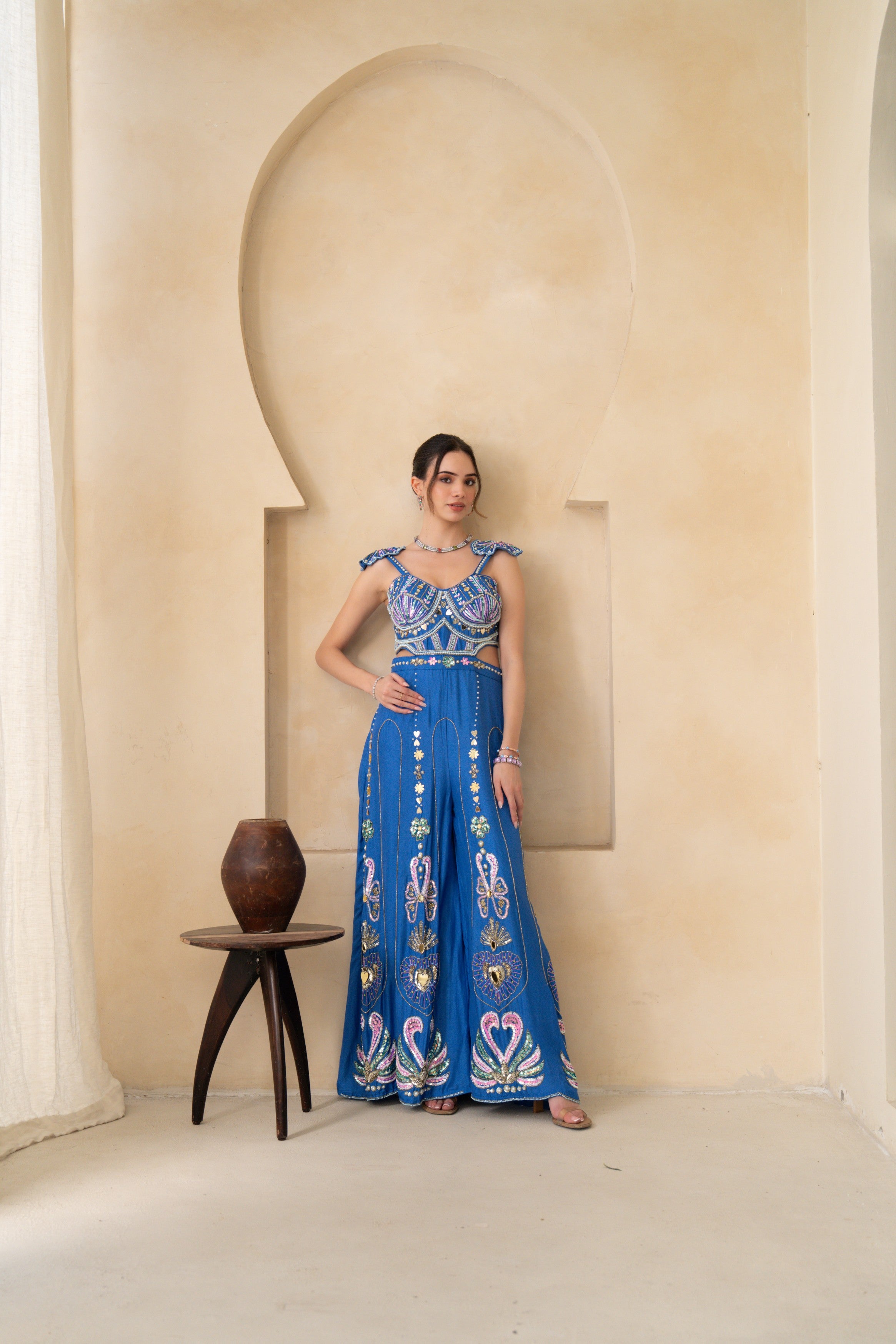 Cobalt Blue Dola Silk Jumpsuit