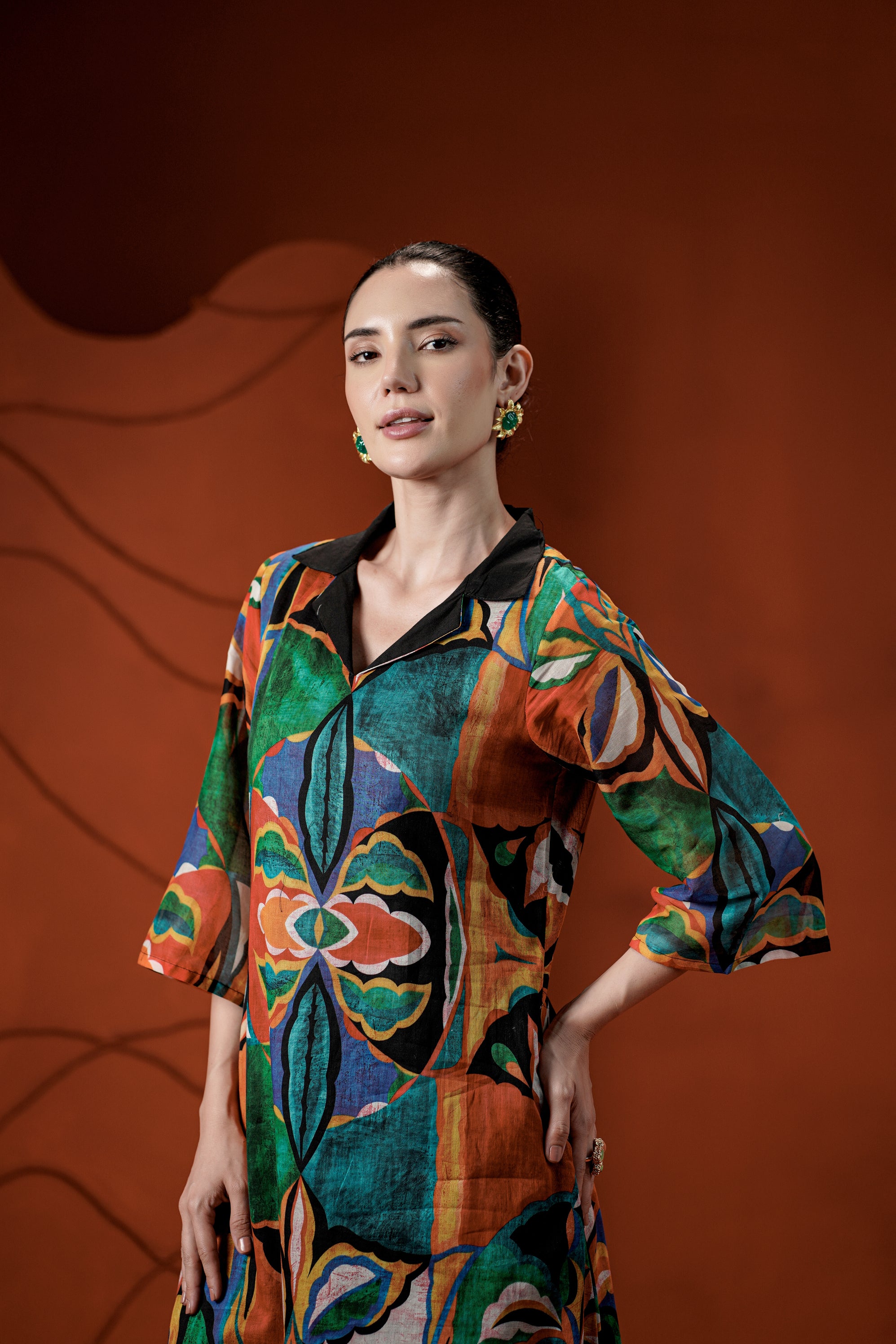 Prism Printed Cotton Kurta Set