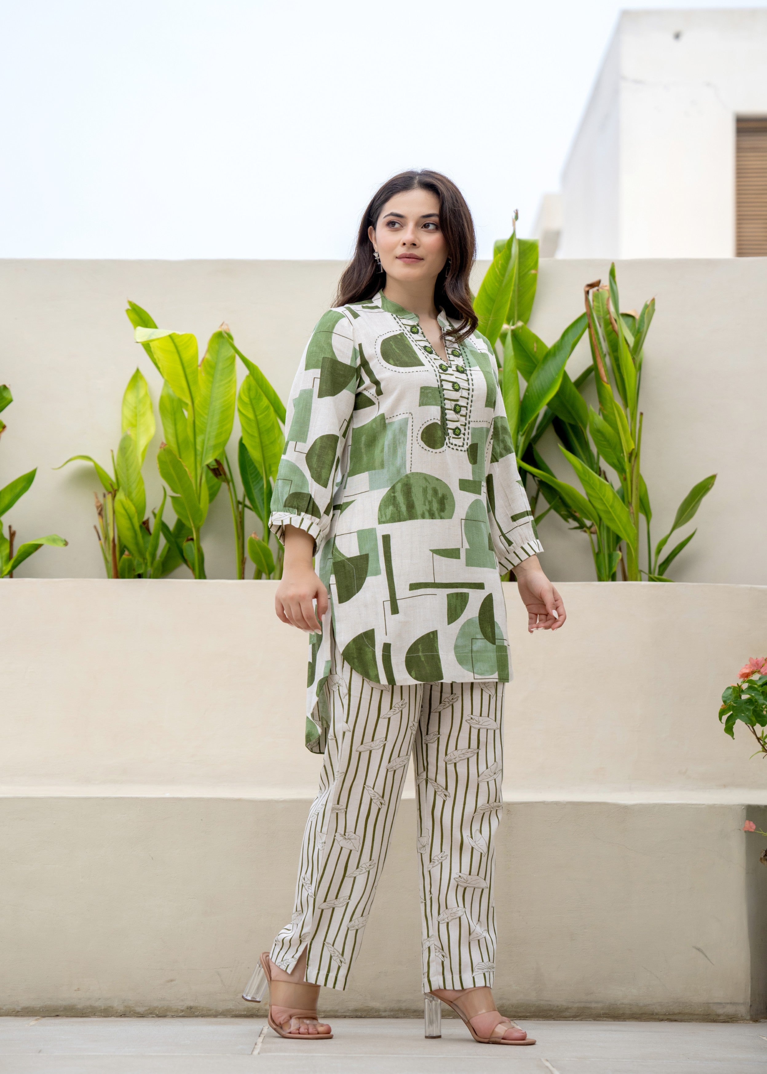 Sage Fusion Printed Cotton Co-Ord Set