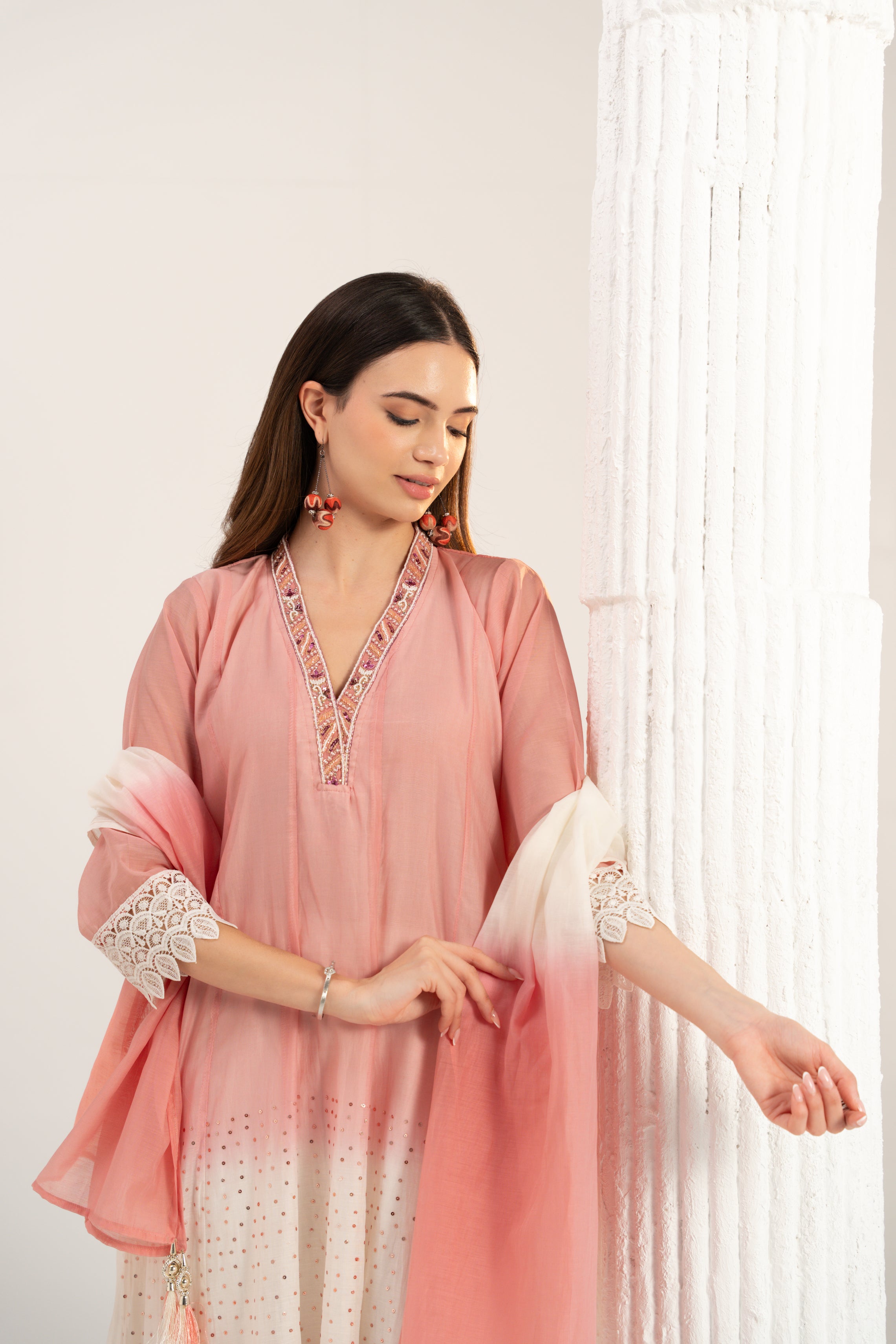 Blossom Embellished Soft Organza Pant Set
