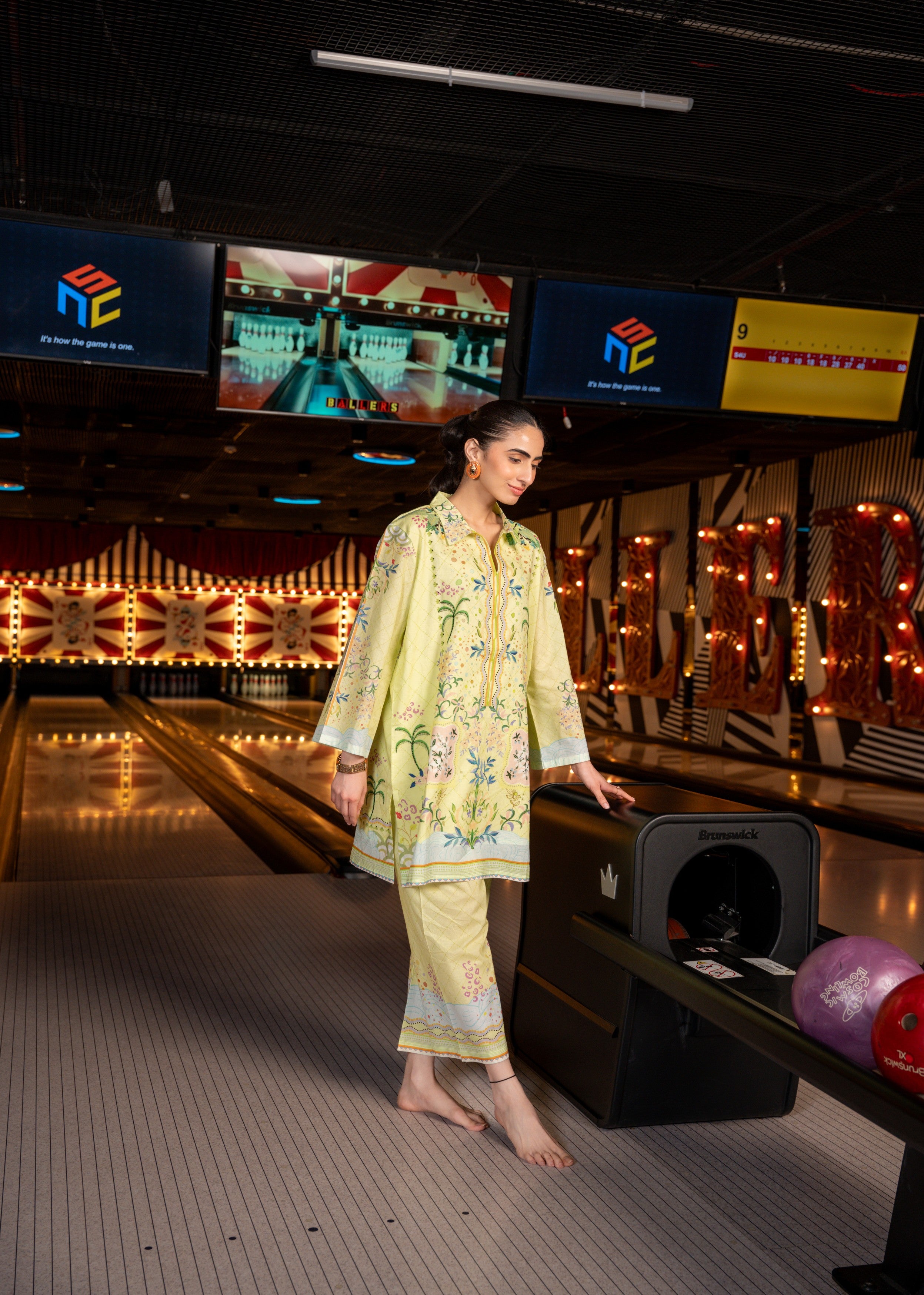 Green Oasis Printed Cotton Co-ord Set