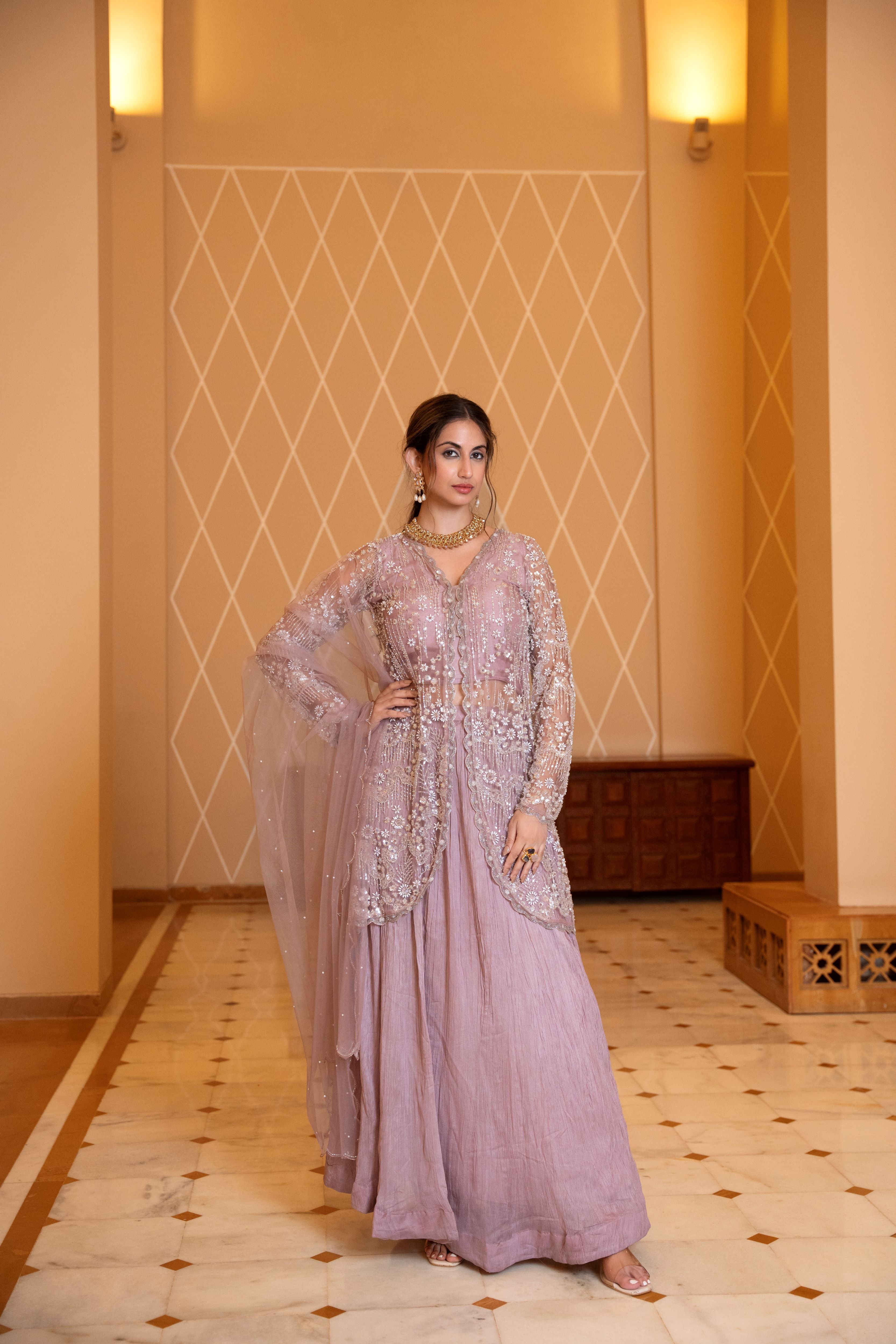 Dusty Mauve Skirt Set