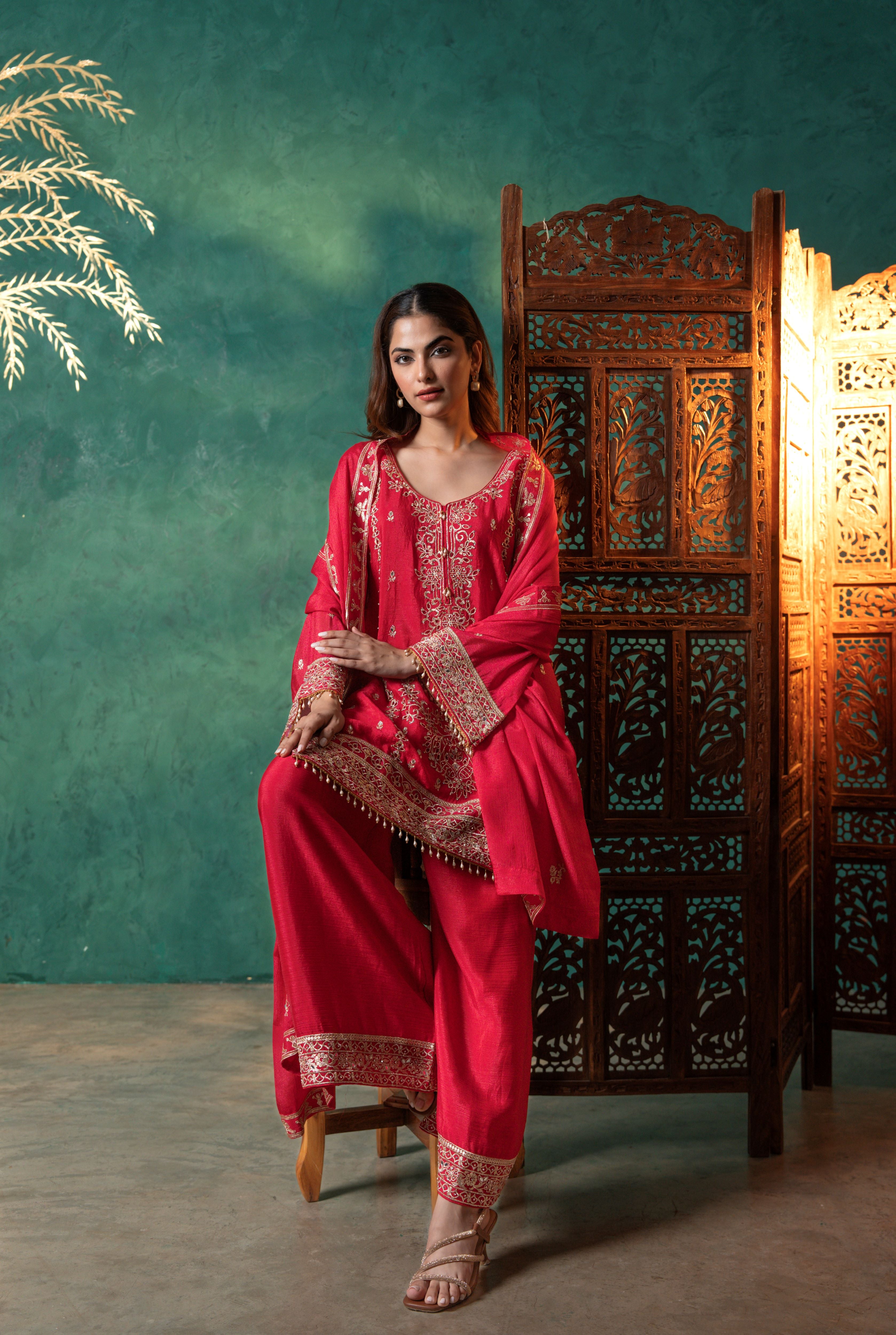 Rose Radiance Palazzo Set