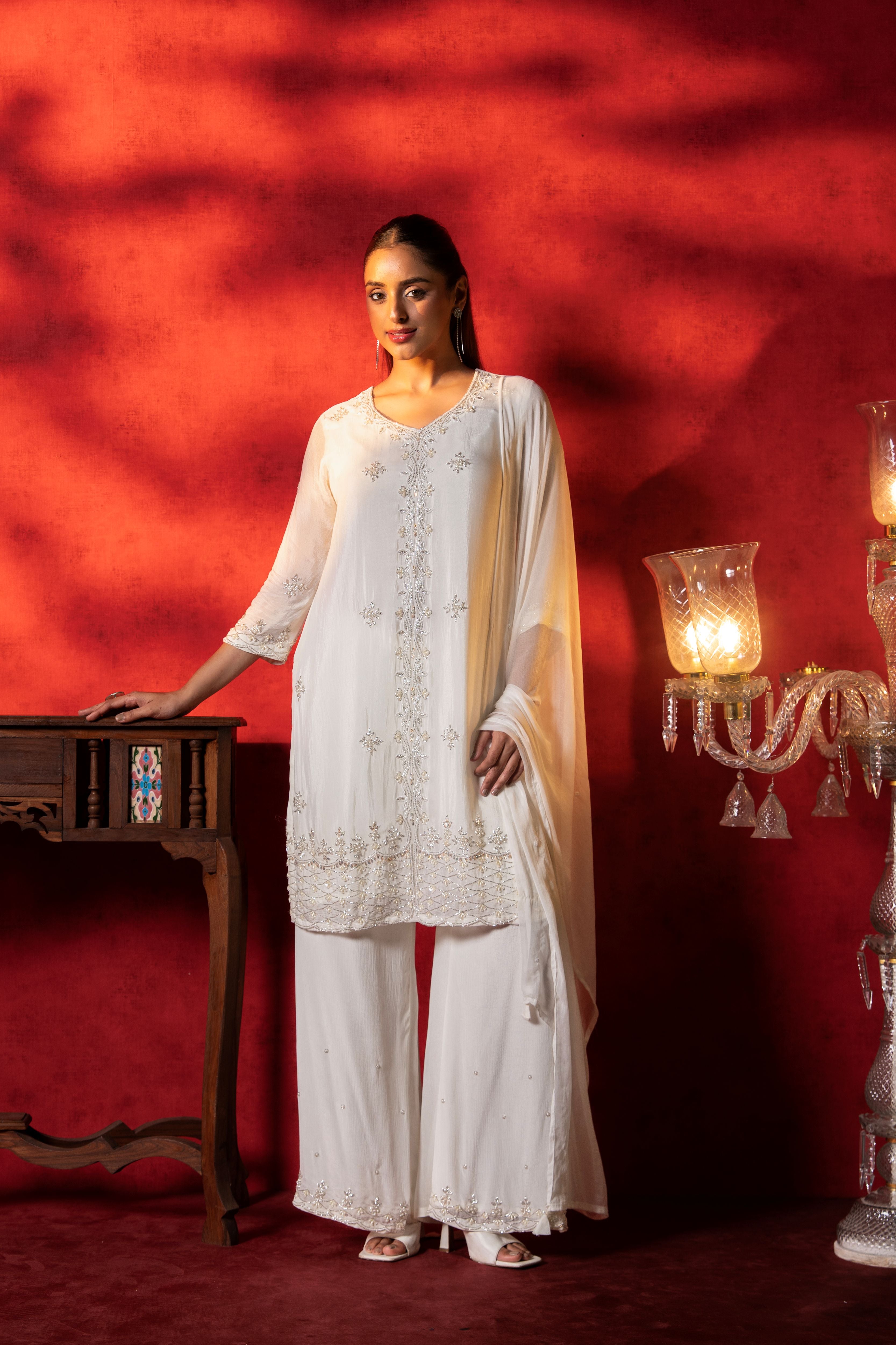 Ivory Grace Palazzo Set