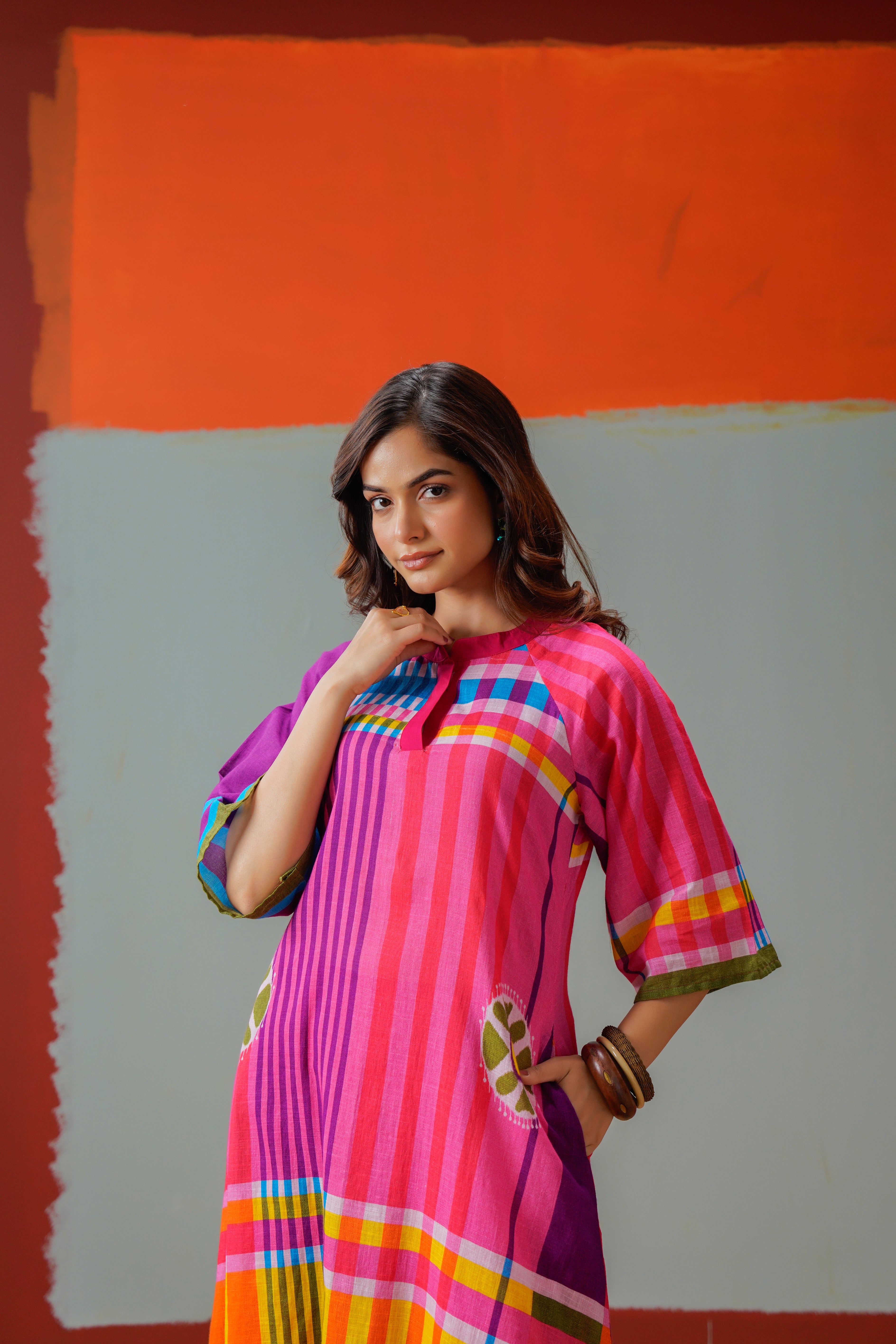 Prism Bloom Printed Cotton Kurta Set