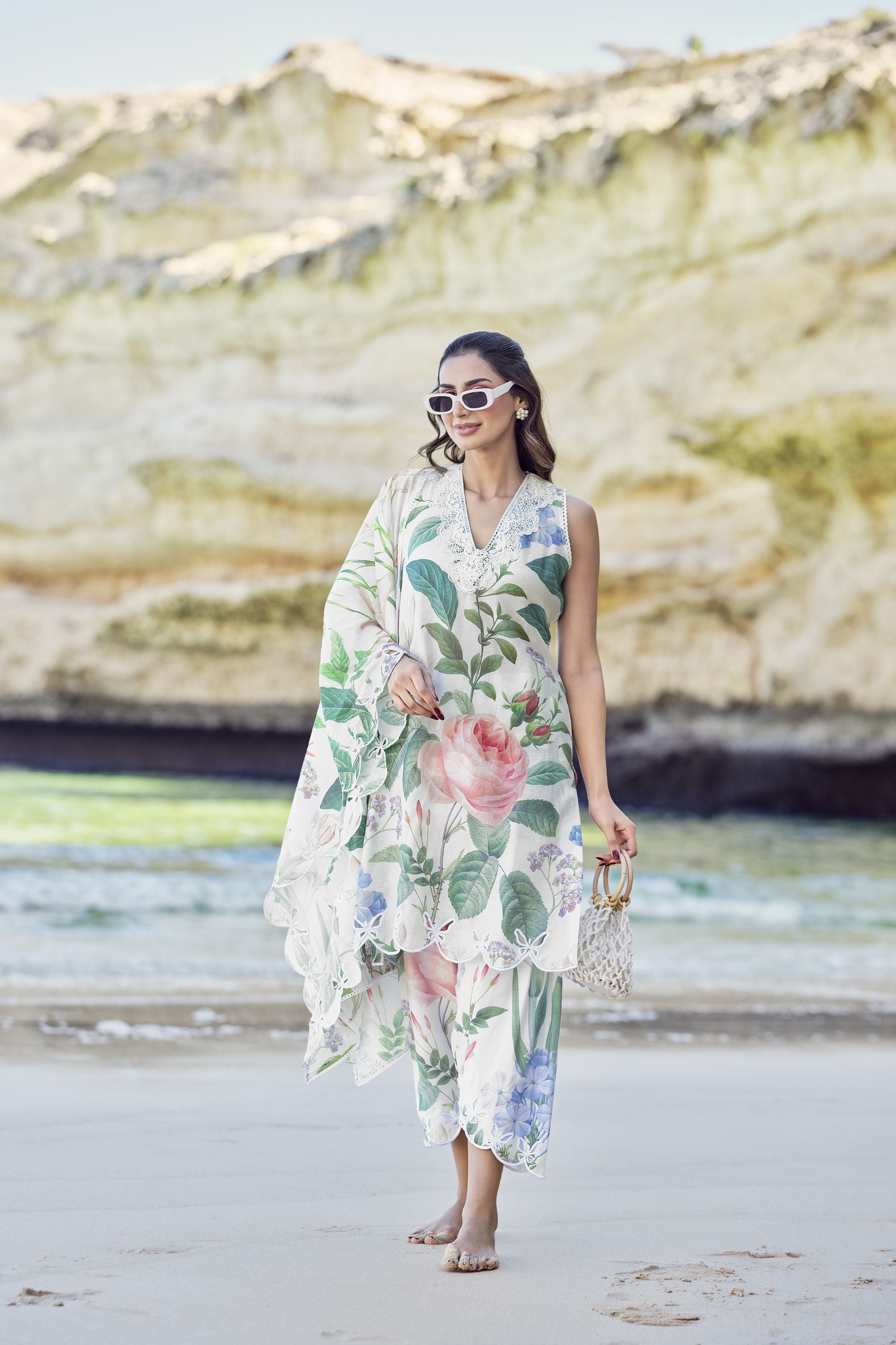 White & Whimsy Pants Set