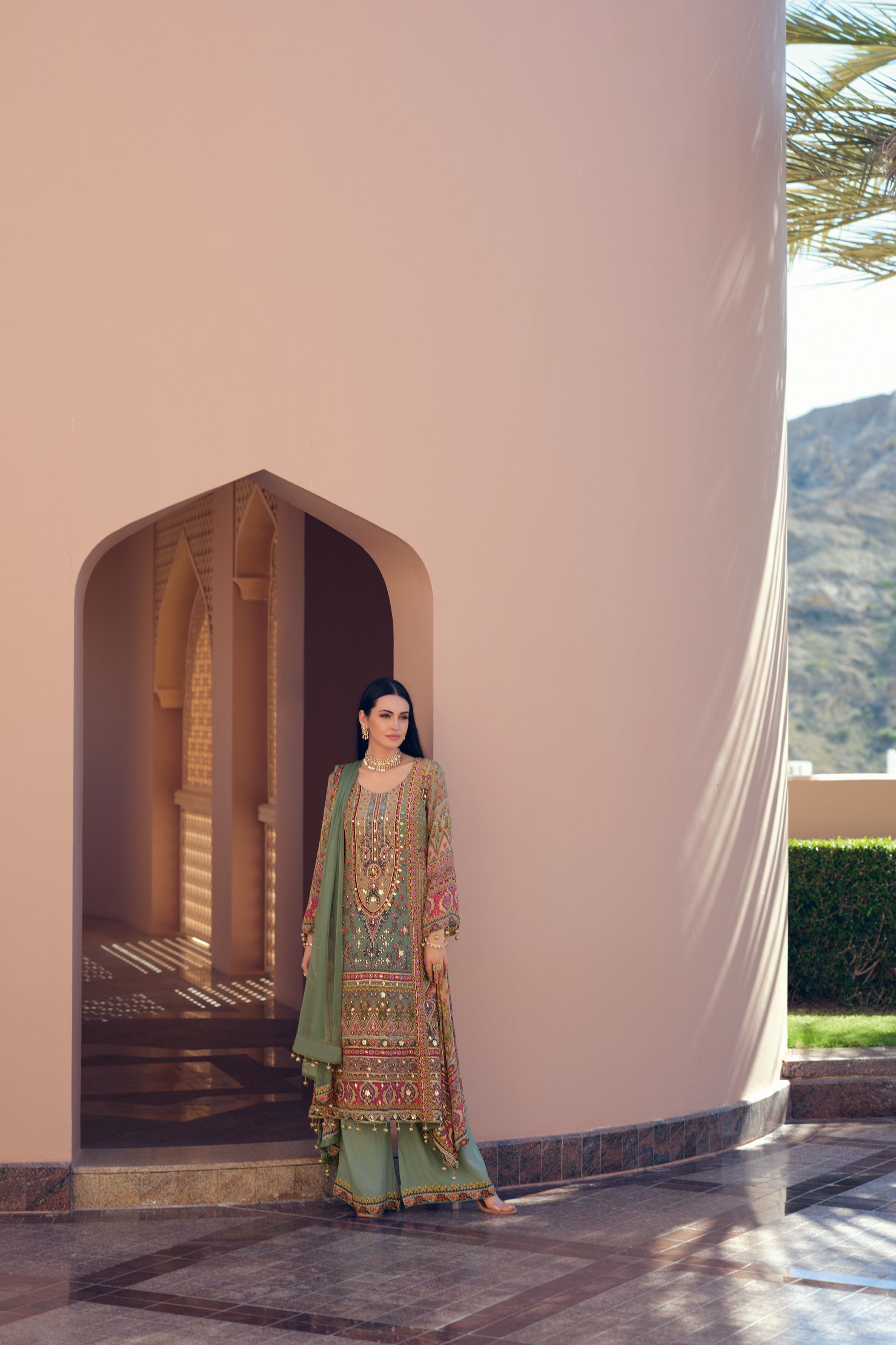 Radiant Green Anarkali Set