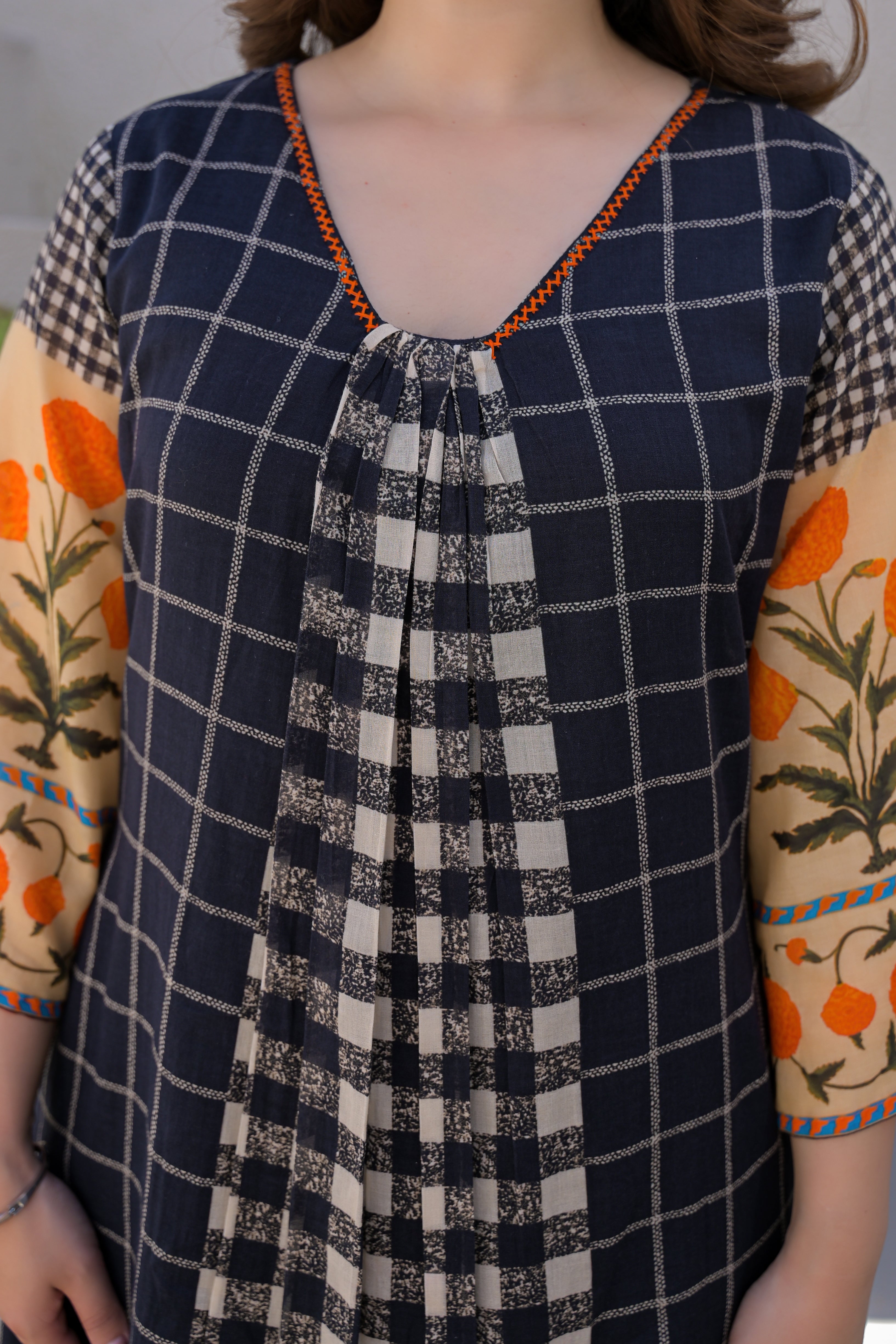 Midnight Noir Printed Cotton Kurta Set