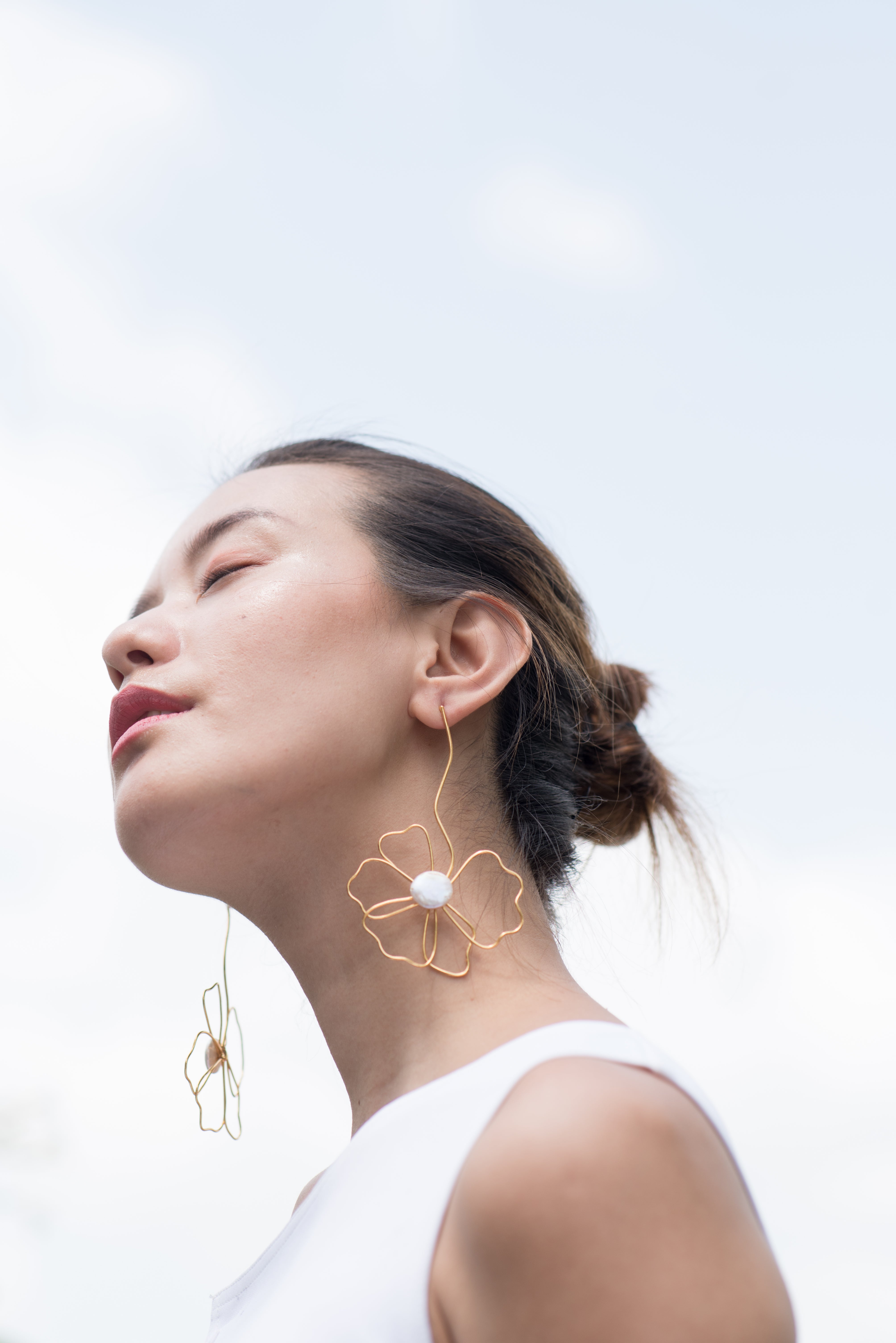 Pearl Petal Earrings