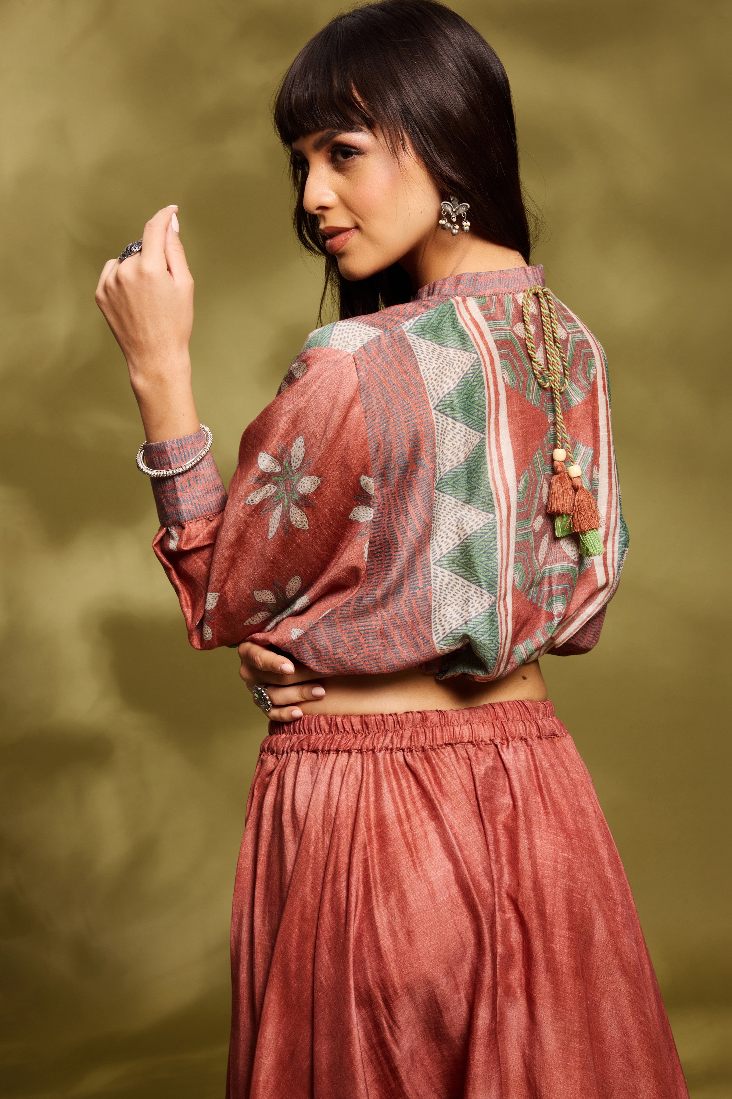 Rust Ethnic Co-Ord Set