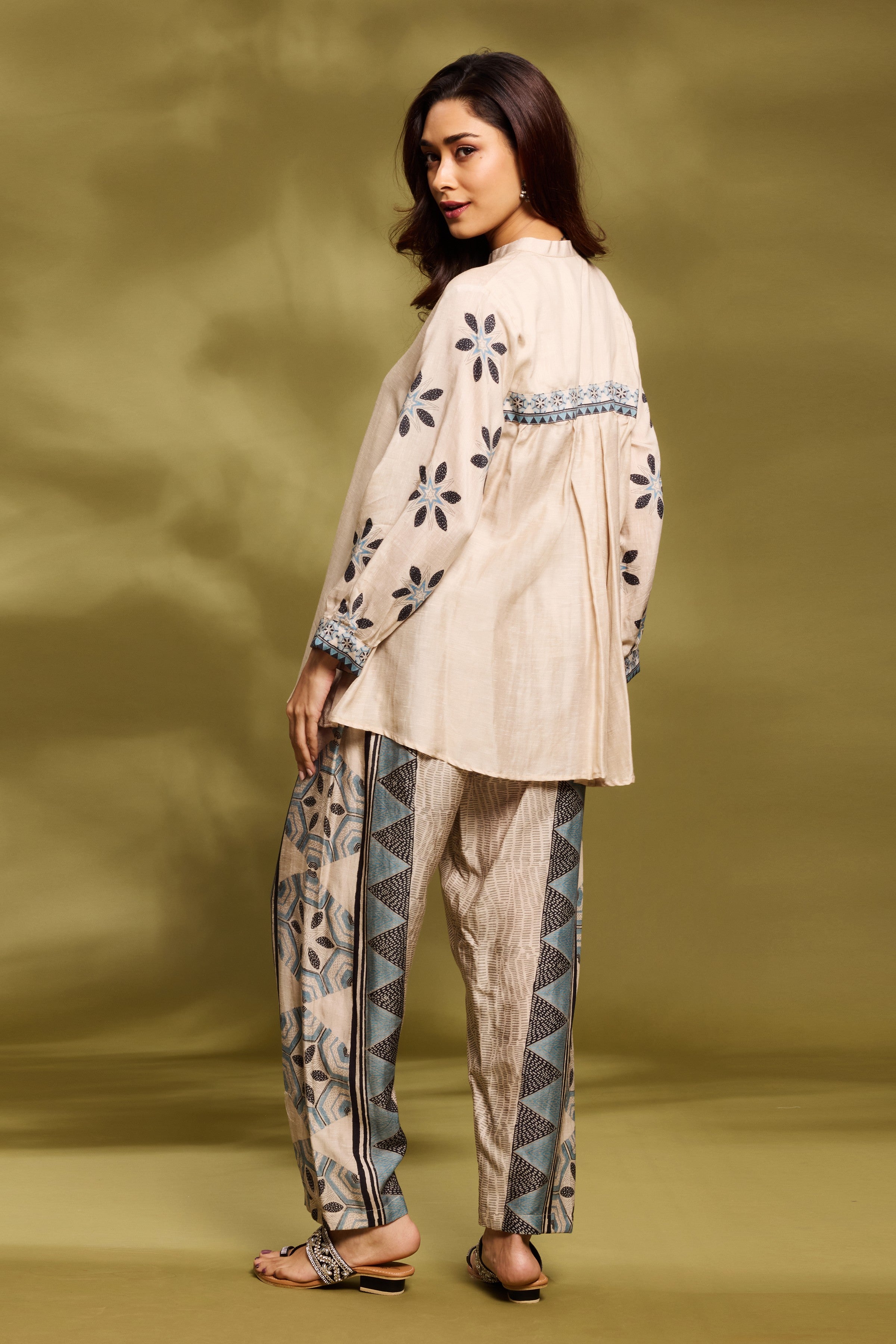 Champagne Printed Co-Ord Set