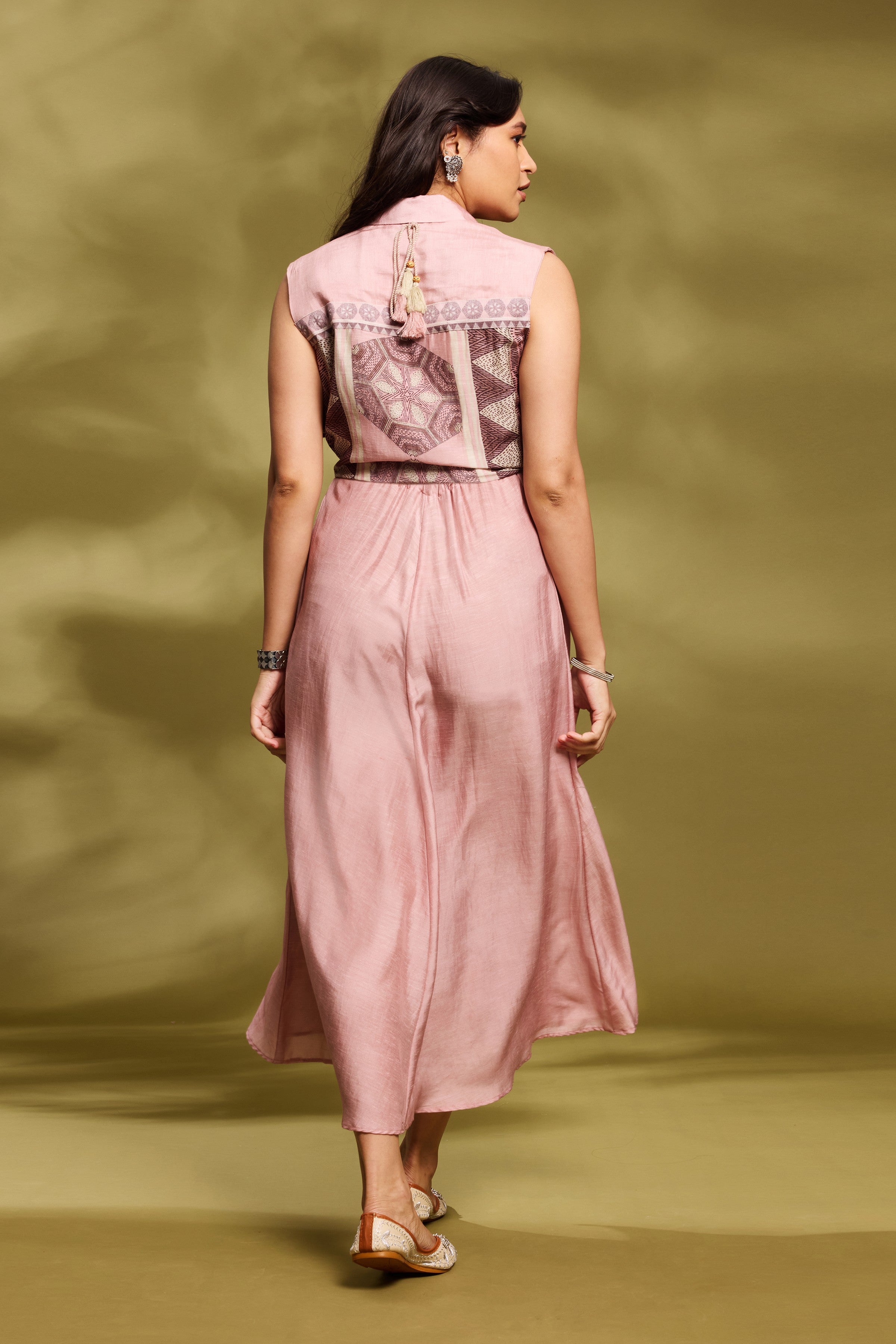Soft Pink Wrap Dress