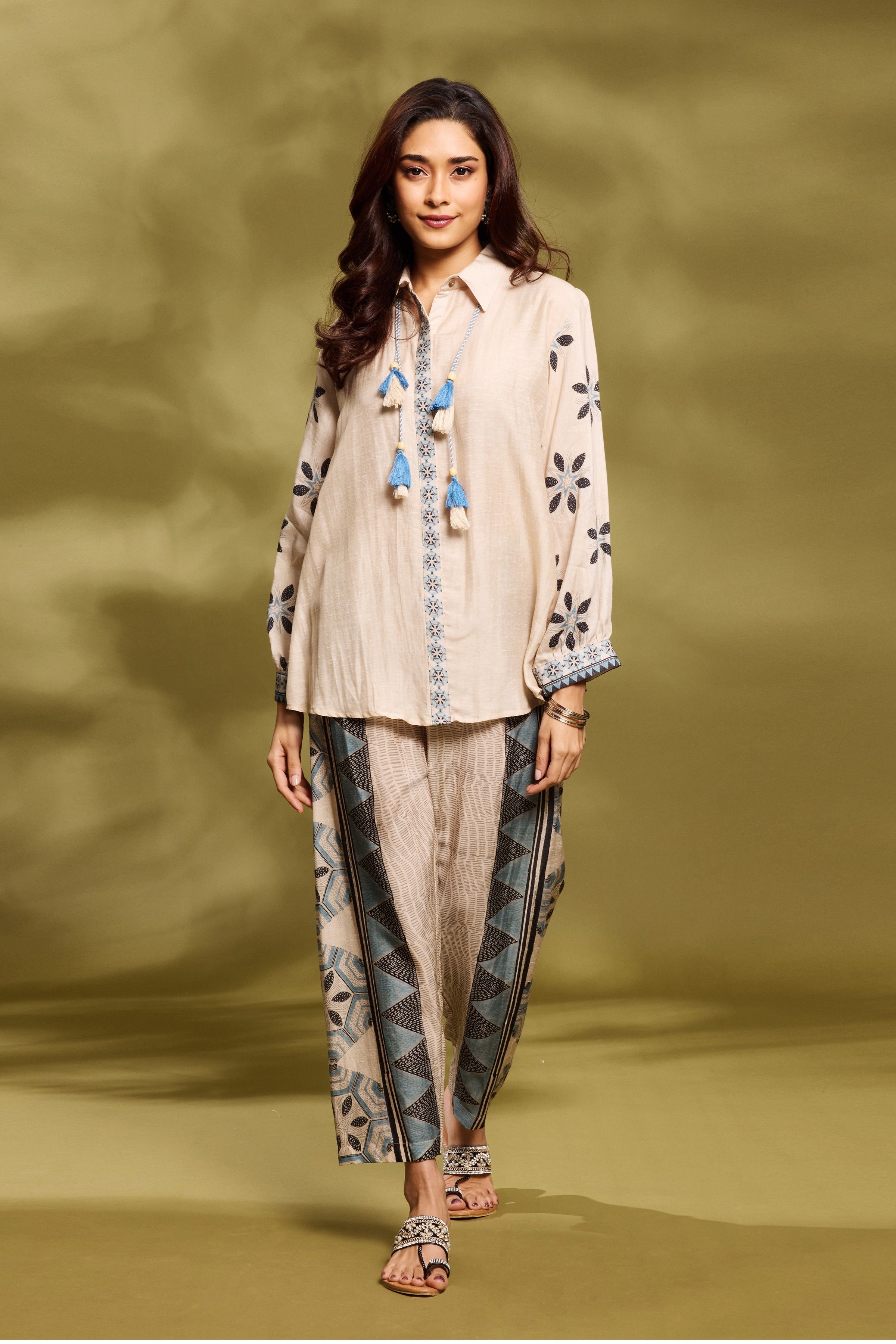 Champagne Printed Co-Ord Set