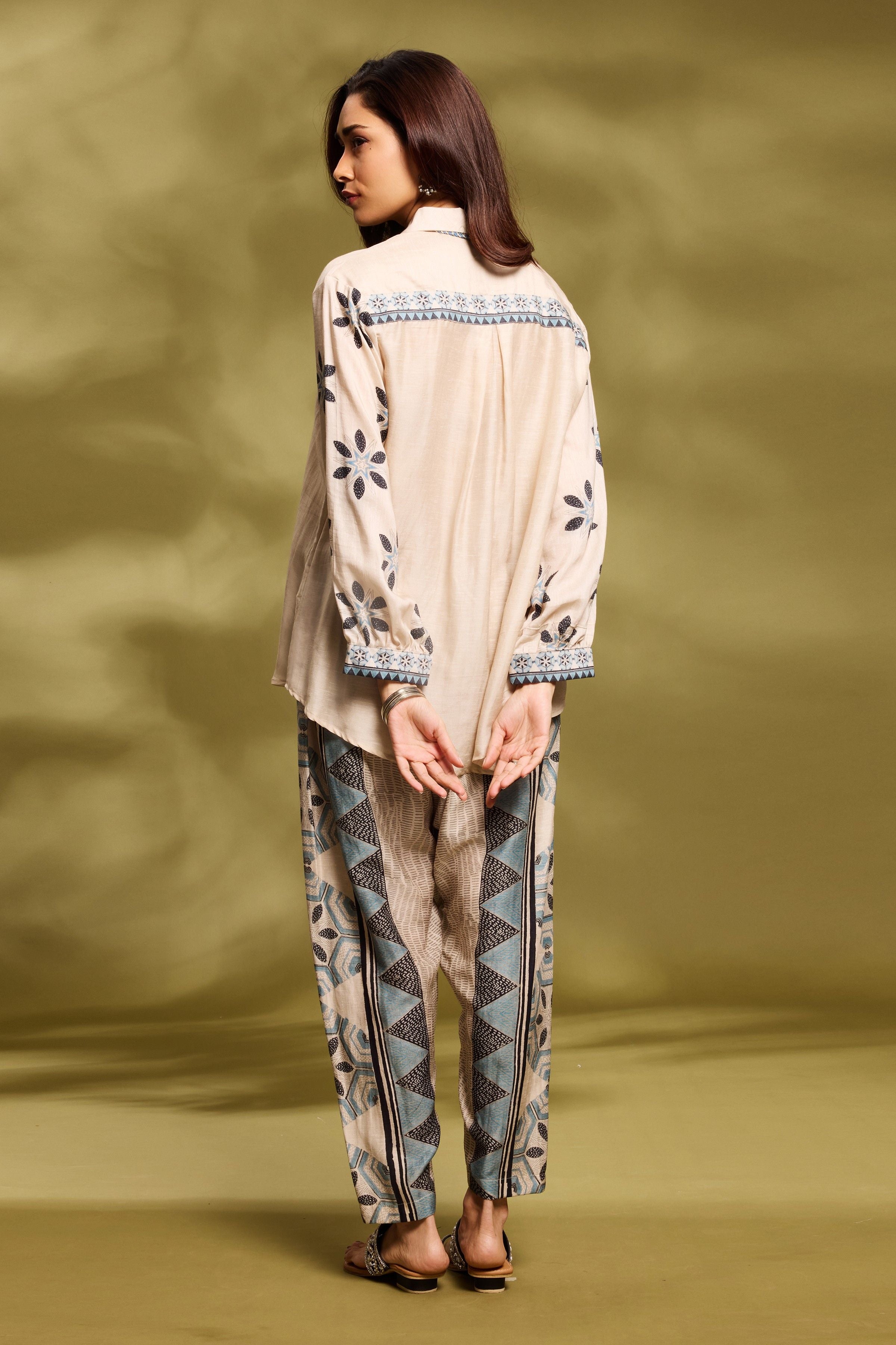 Champagne Printed Co-Ord Set