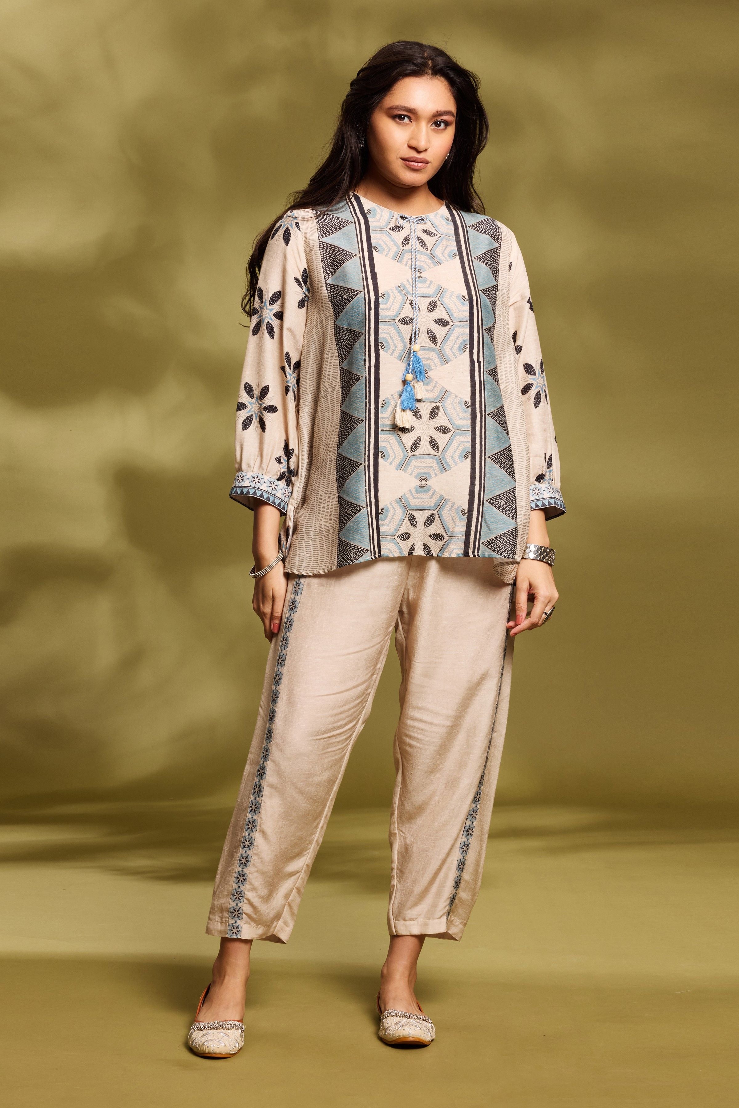 Champagne Ethnic Co-Ord Set