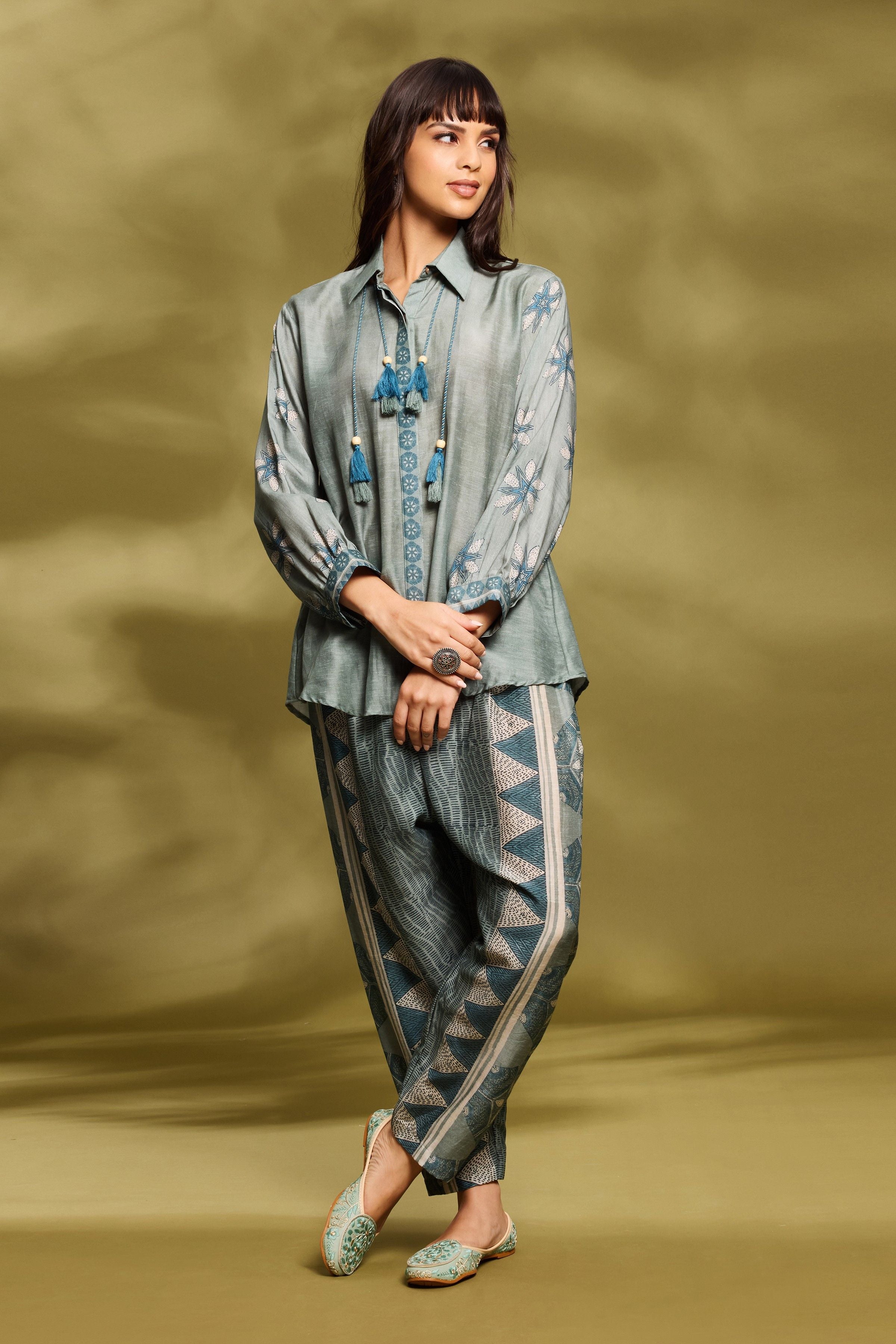 Pastel Green Printed Co-Ord Set