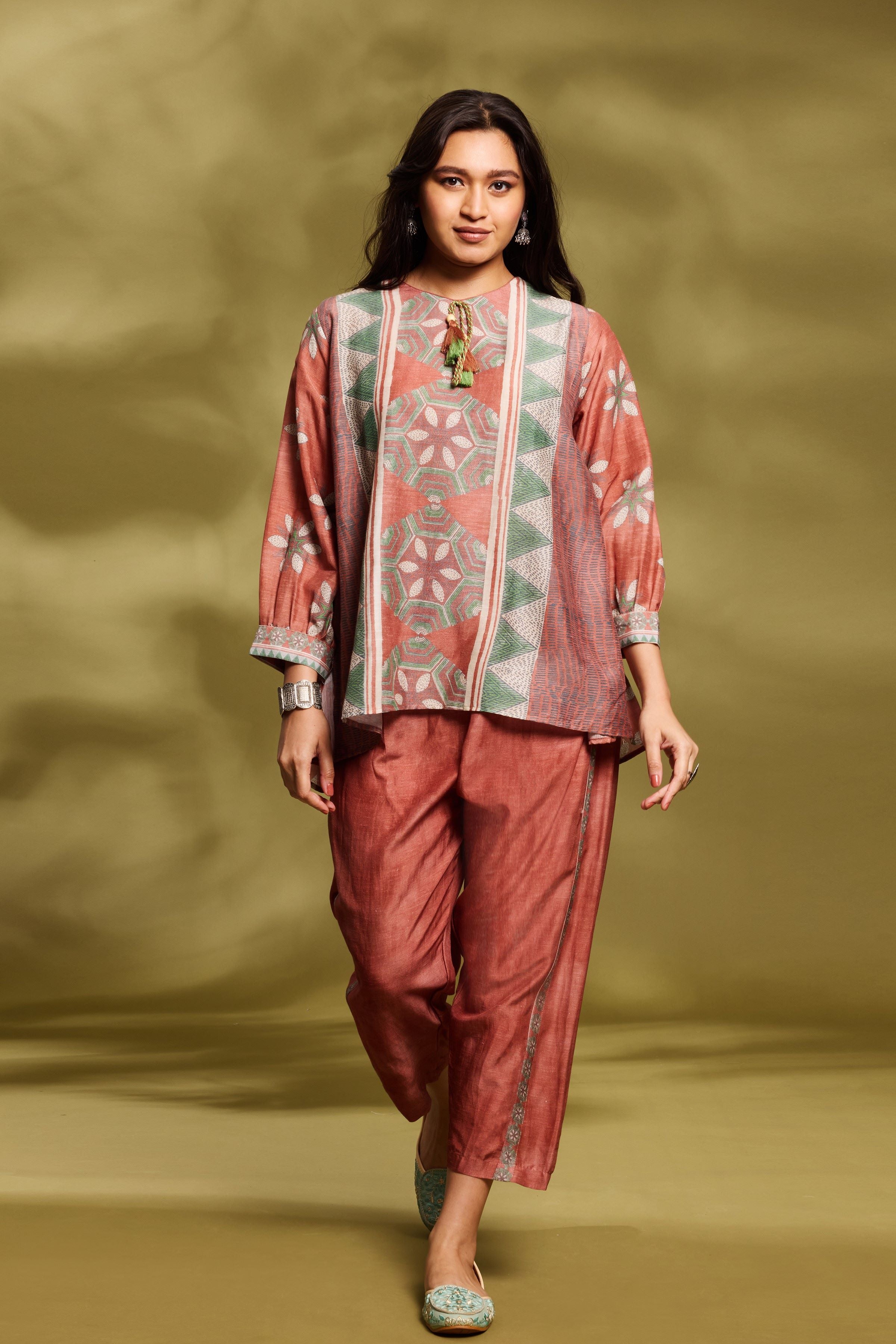 Rust Ethnic Co-Ord Set