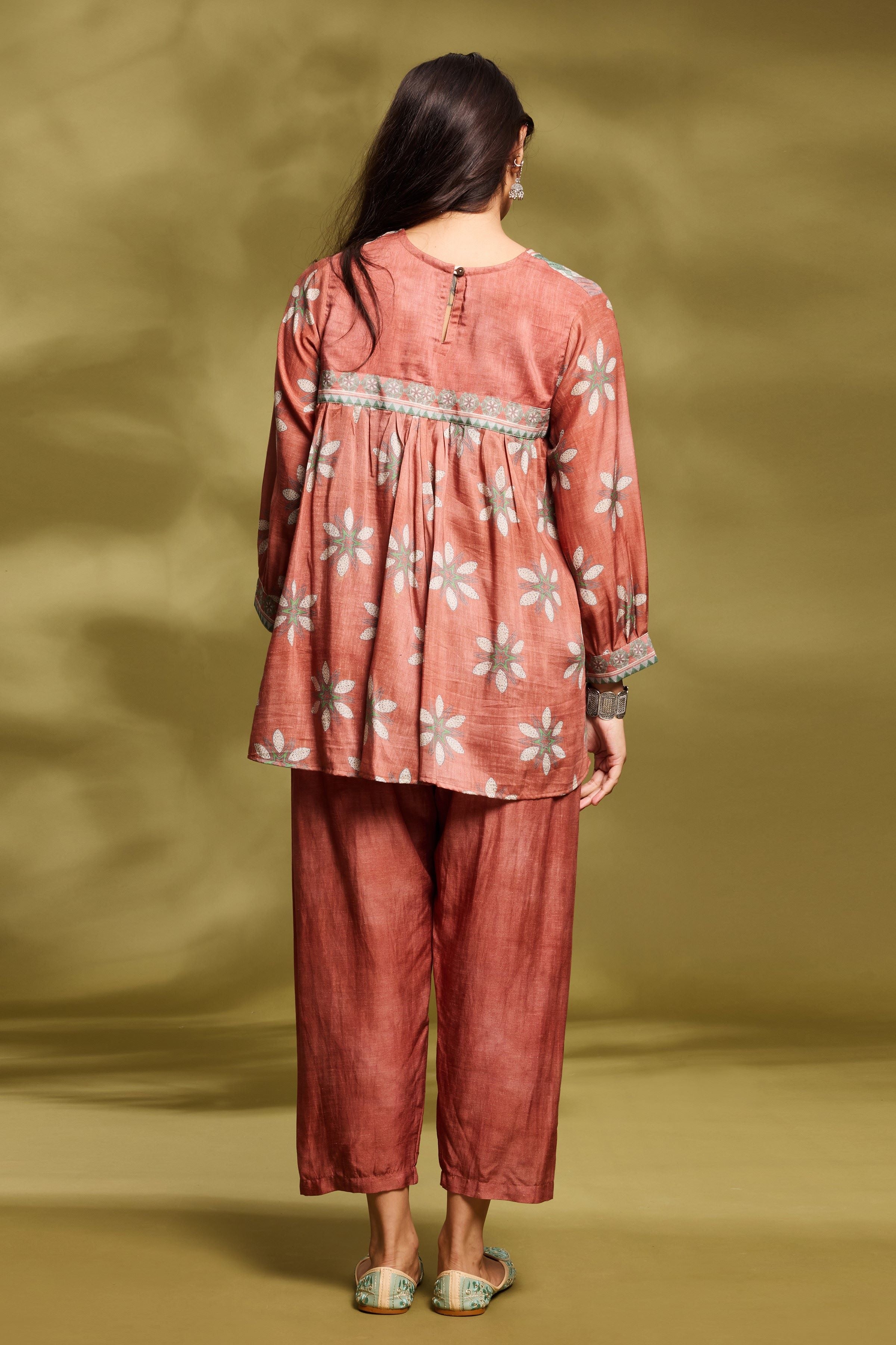 Rust Ethnic Co-Ord Set