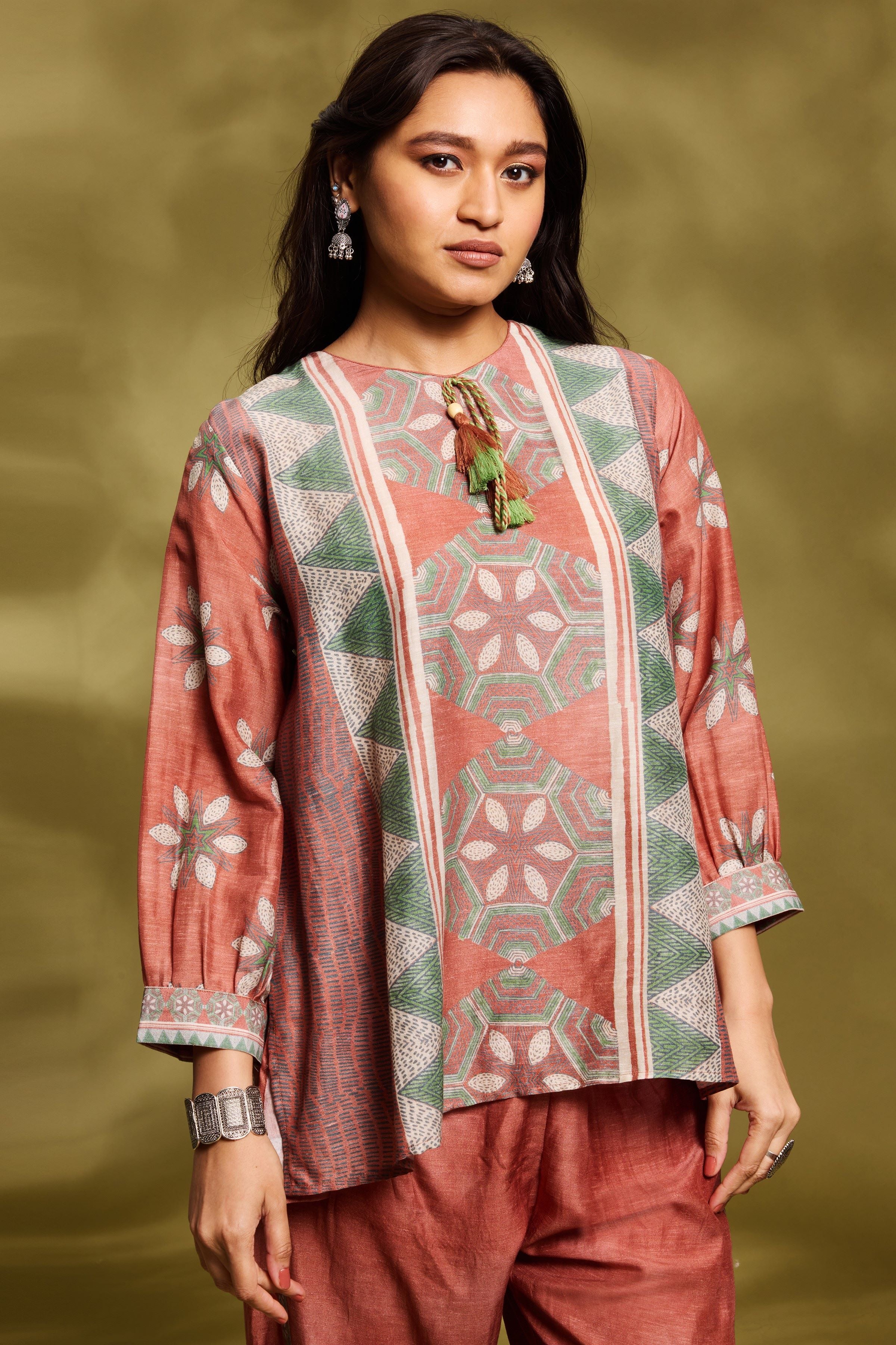 Rust Ethnic Co-Ord Set