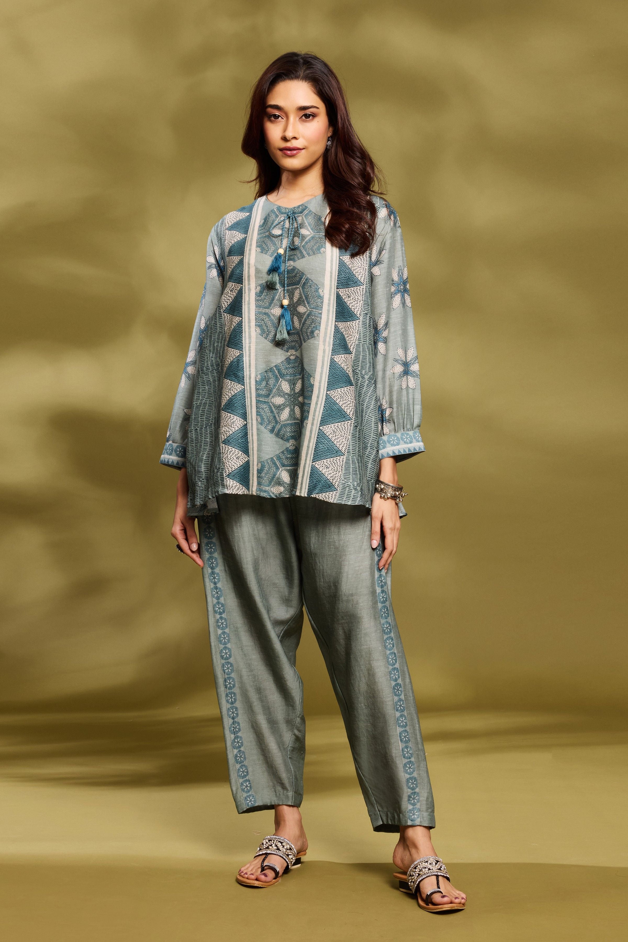 Pastel Green Ethnic Co-Ord Set