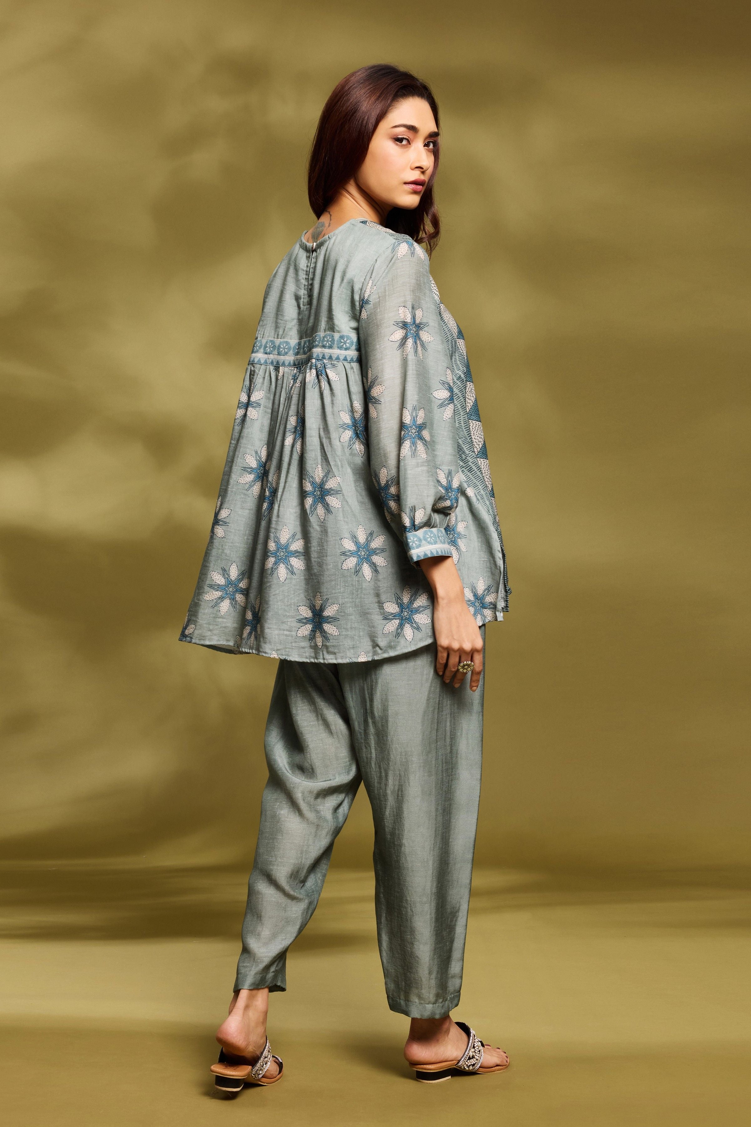 Pastel Green Ethnic Co-Ord Set