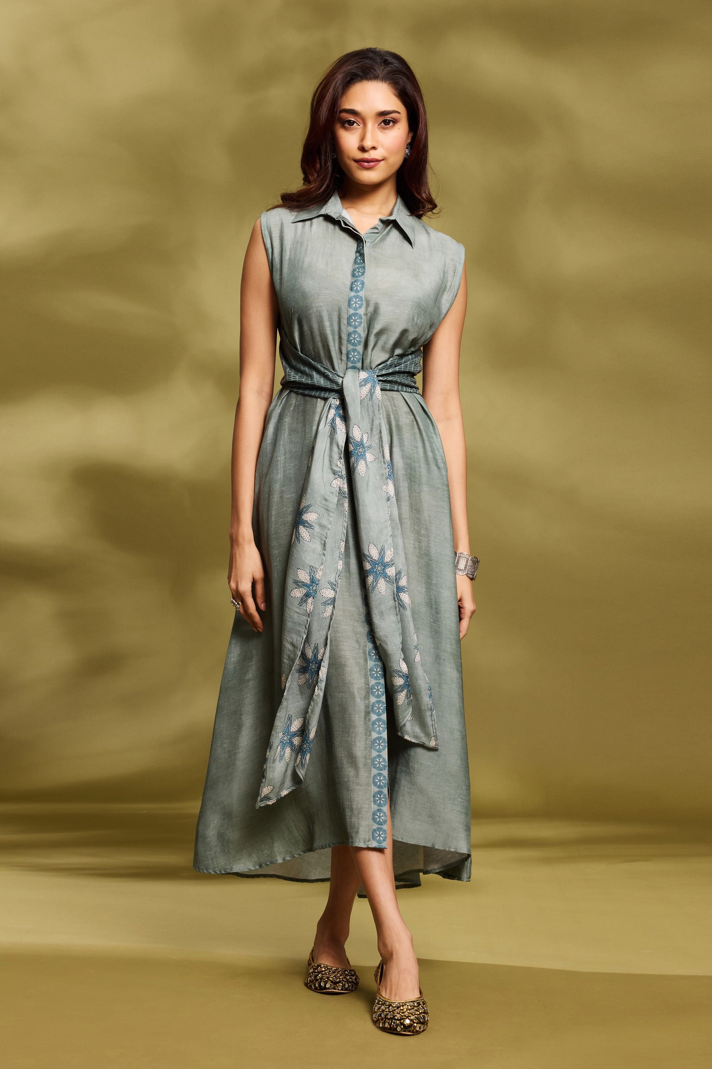 Sage Green Wrap Dress