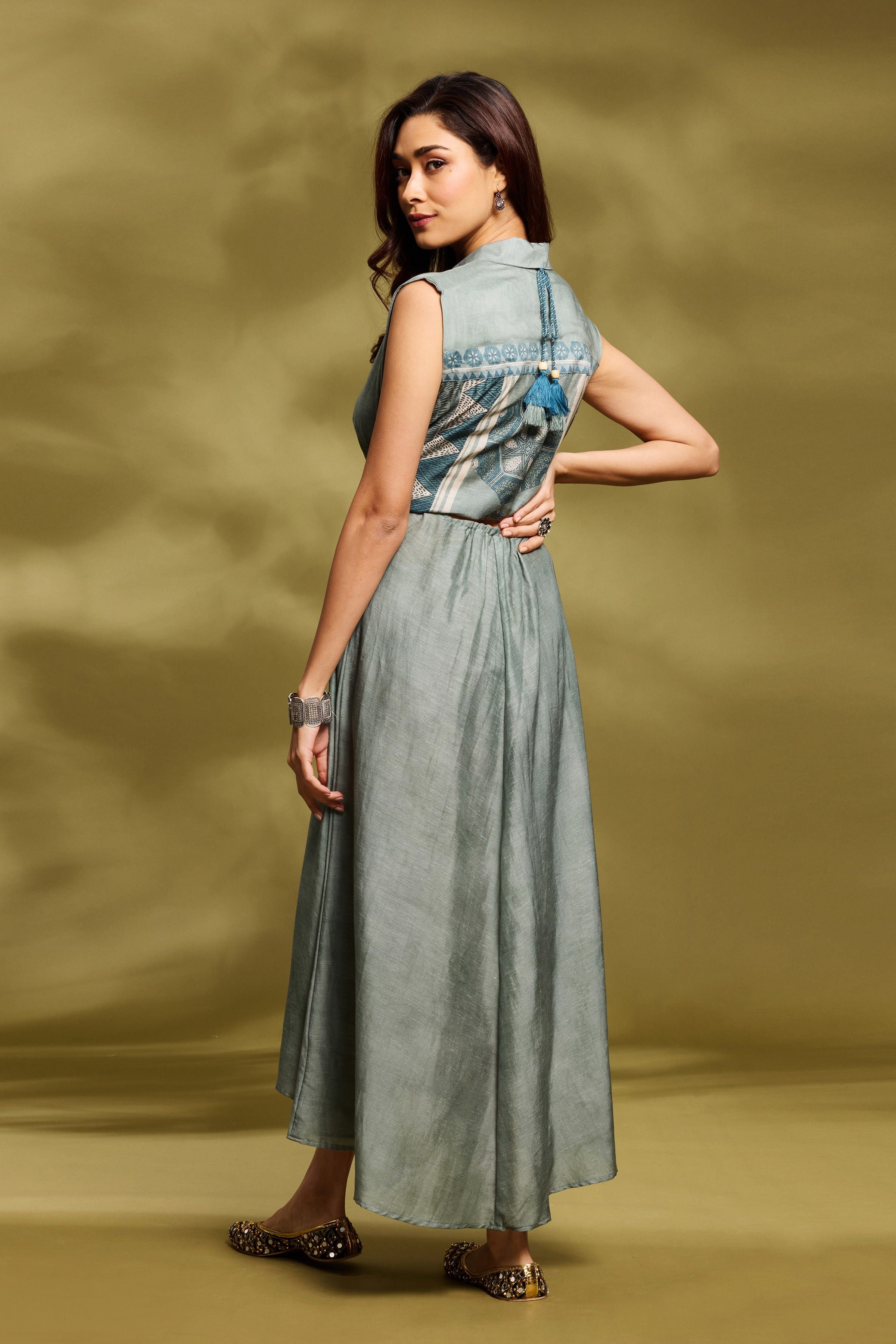 Sage Green Wrap Dress
