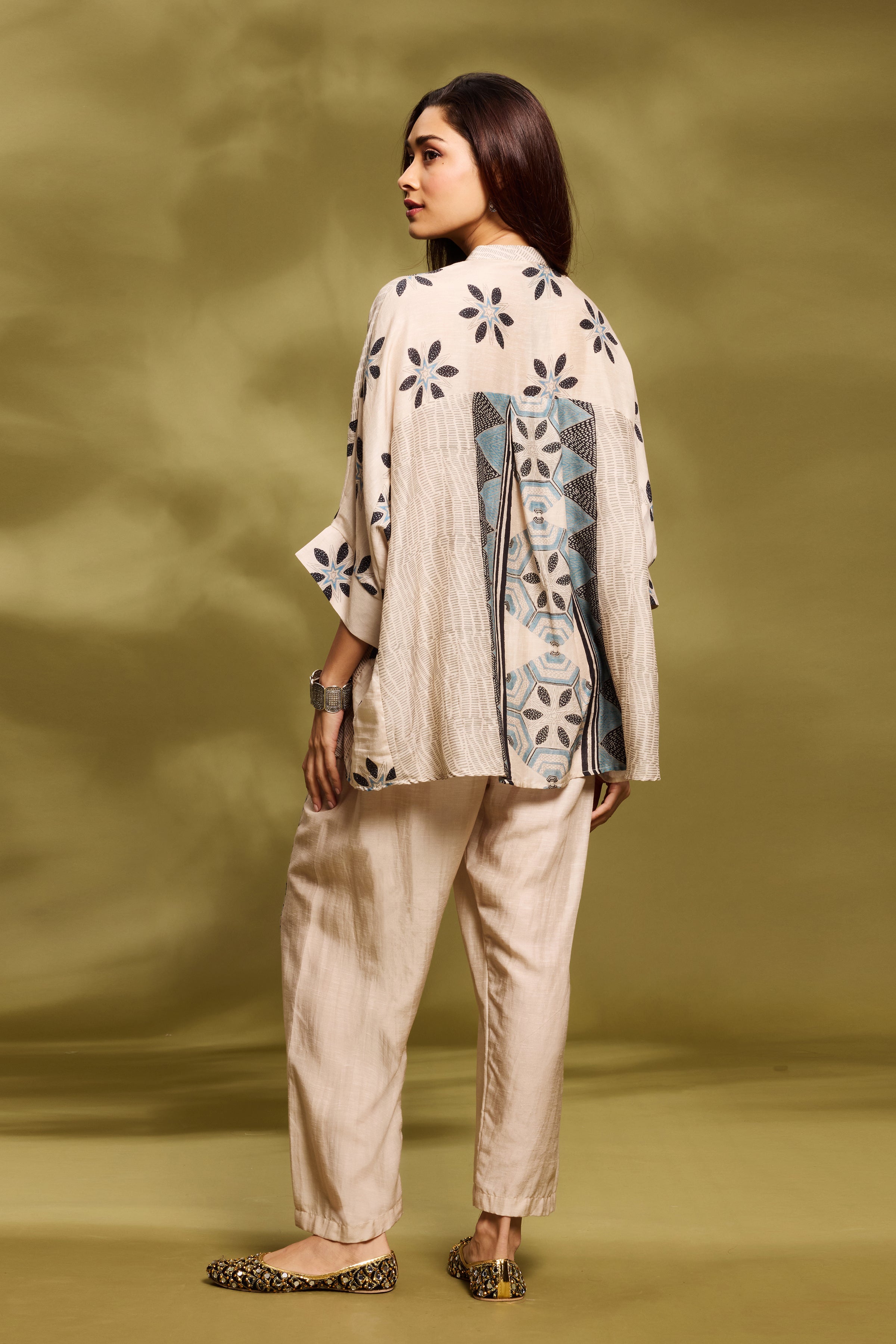 Champagne Ethnic Kaftan Set