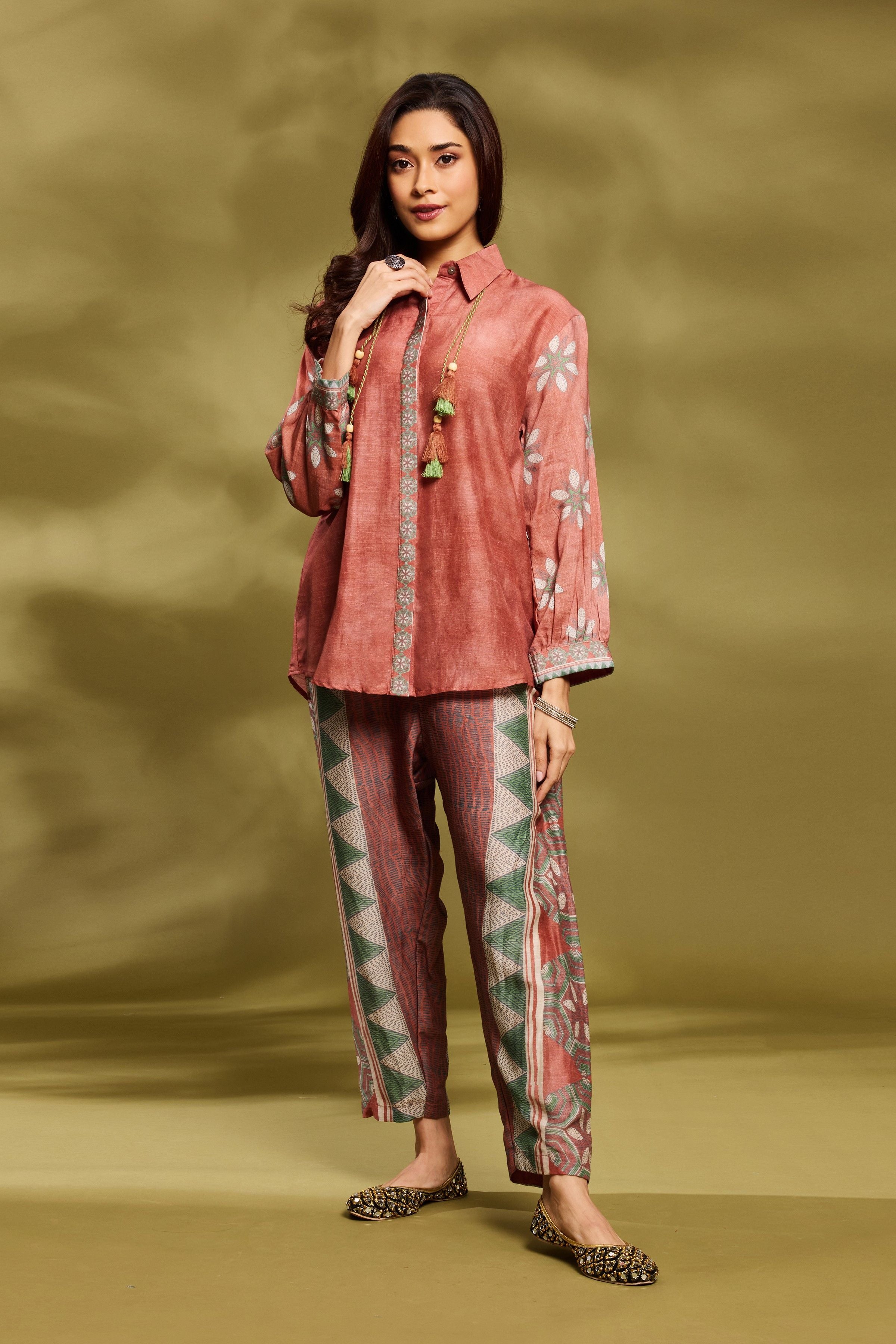 Rust Printed Co-Ord Set