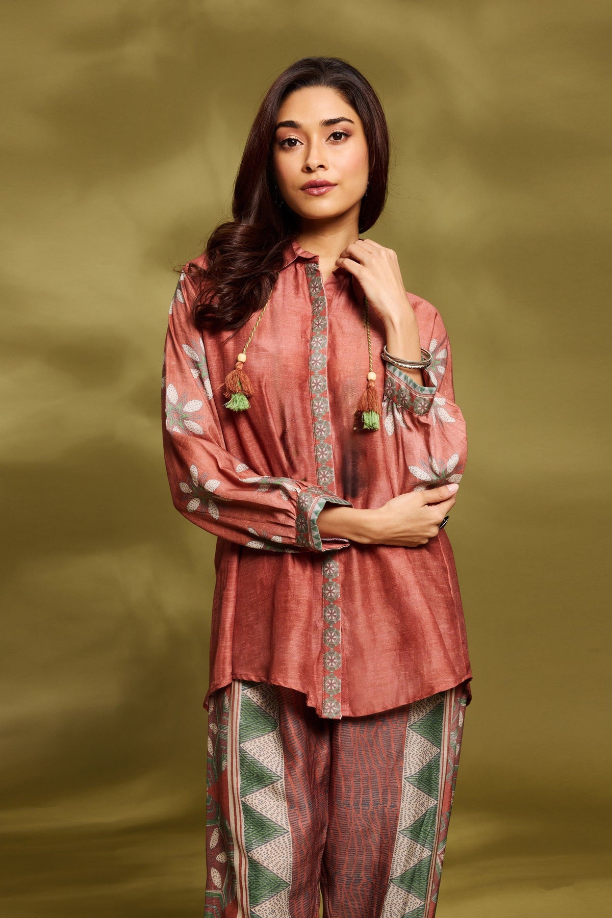 Rust Printed Co-Ord Set