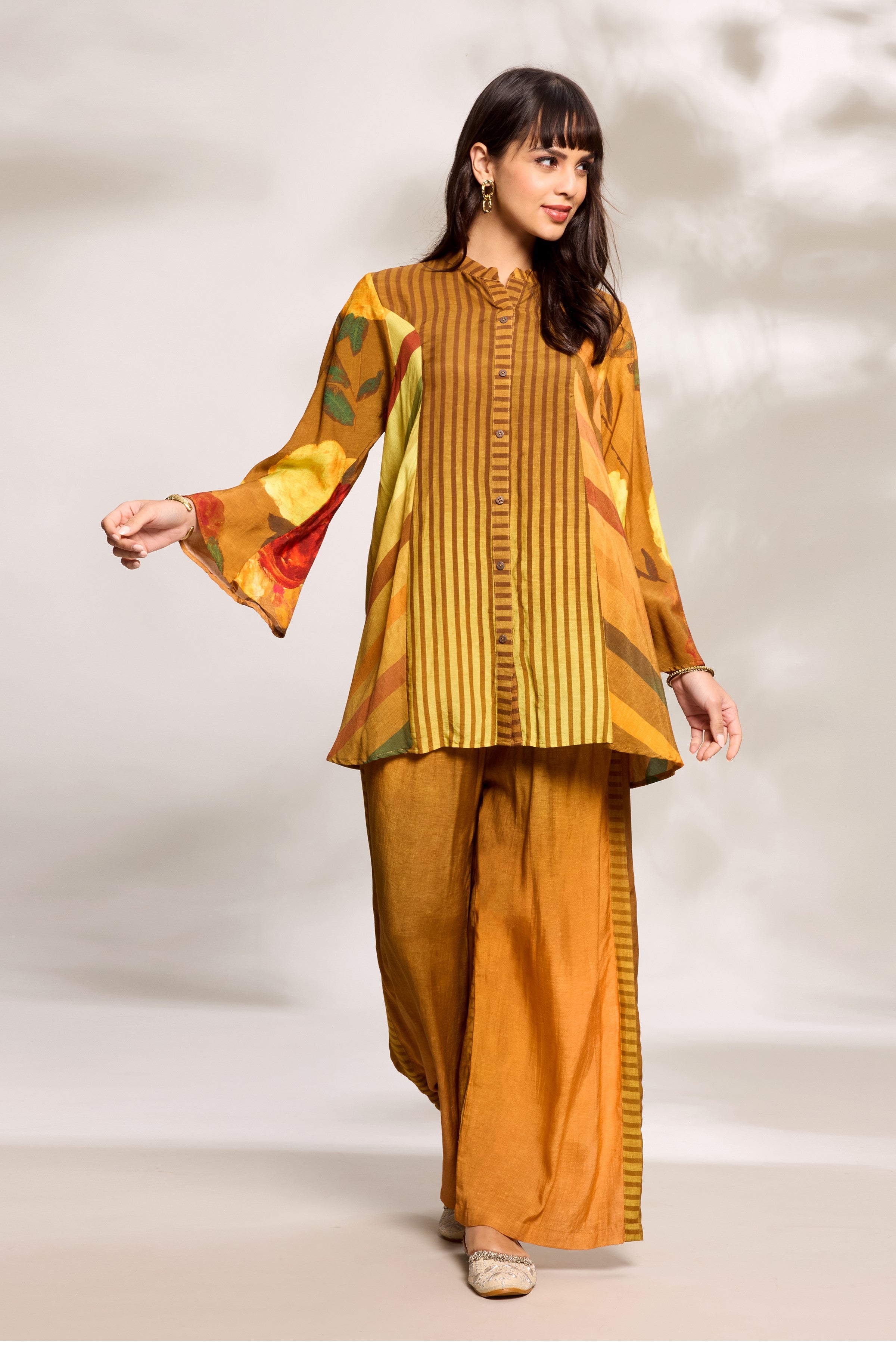 Mustard Striped Co-Ord Set