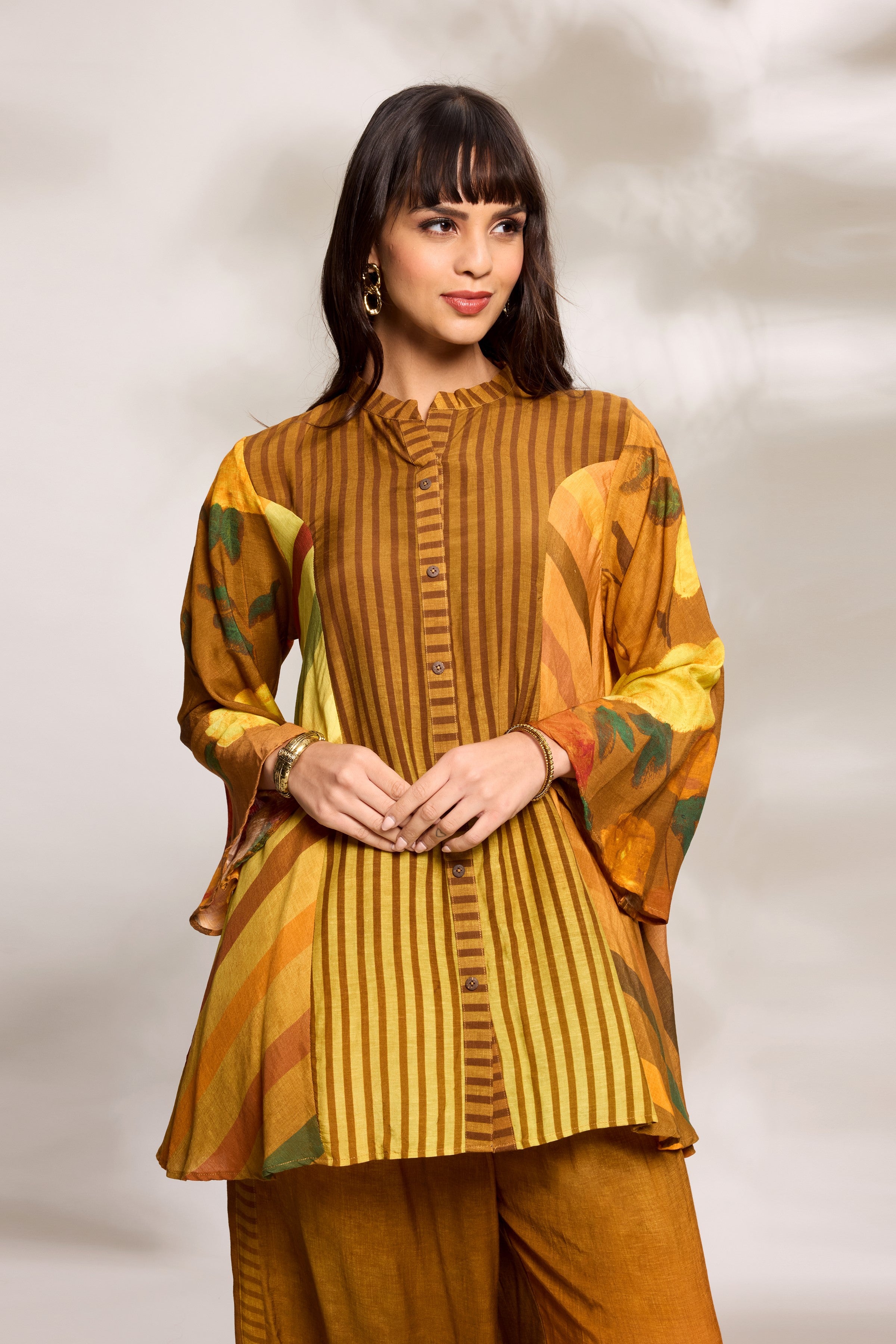 Mustard Striped Co-Ord Set