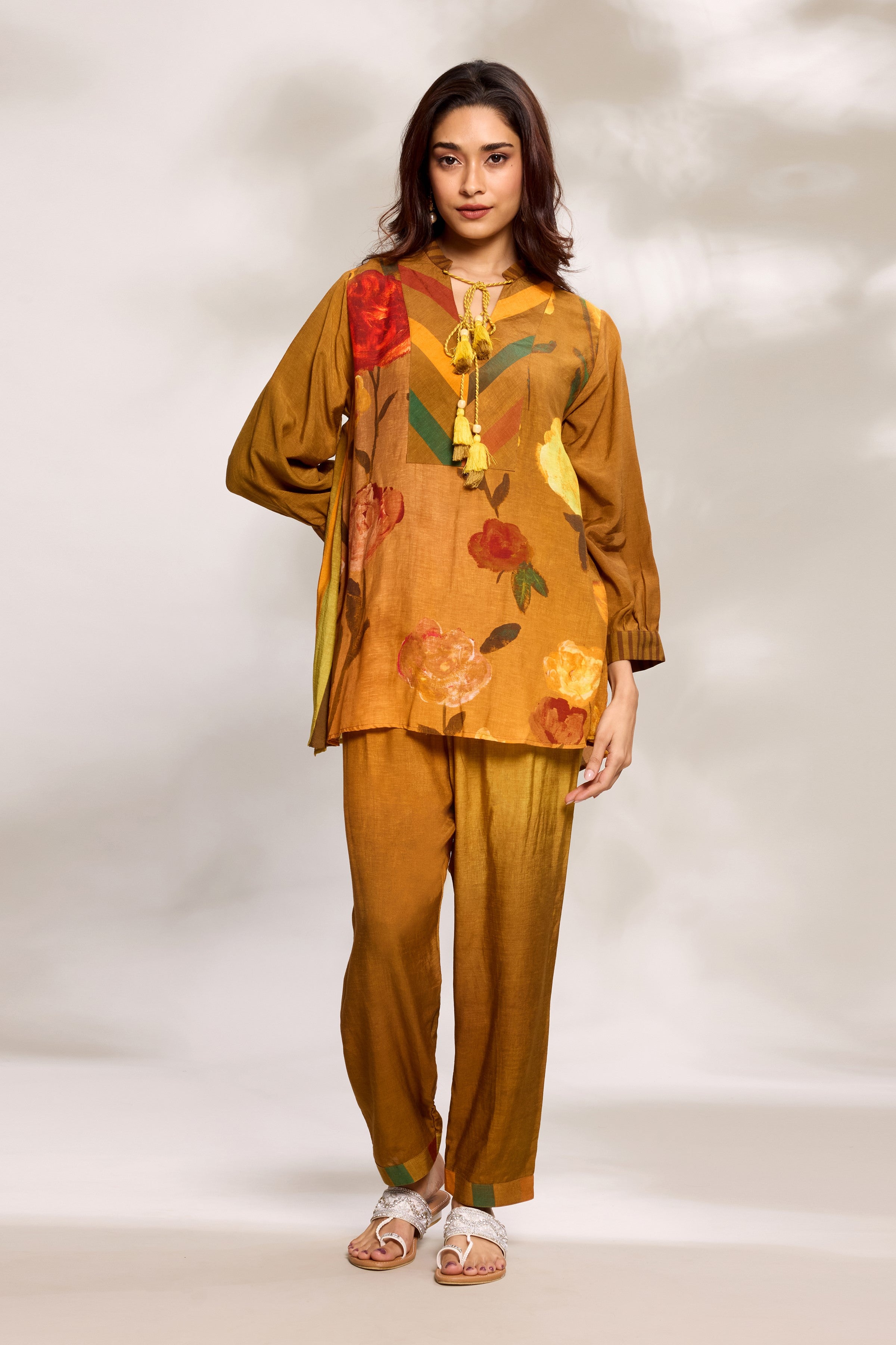 Mustard Printed Co-Ord Set