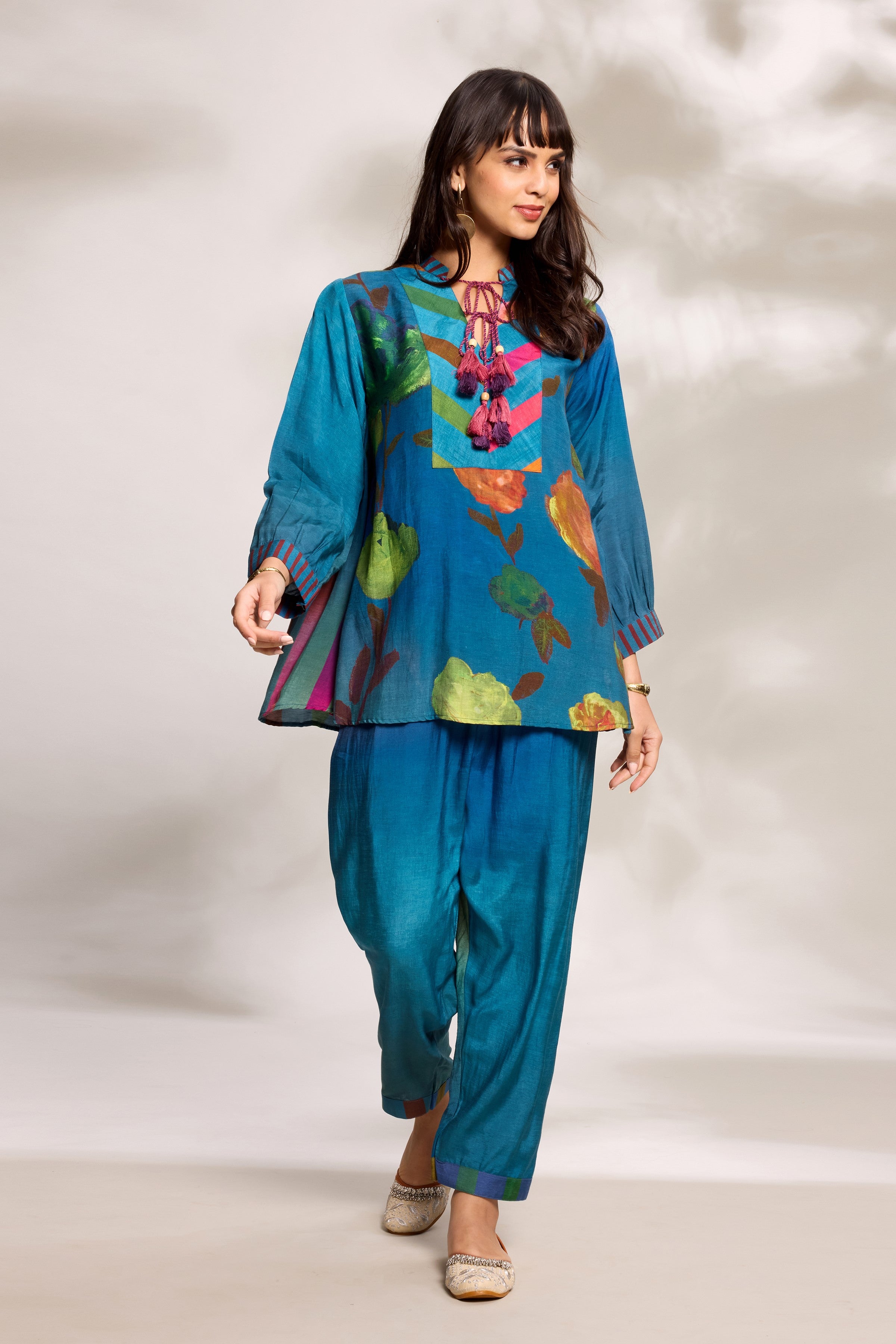 Cobalt Printed Co-Ord Set