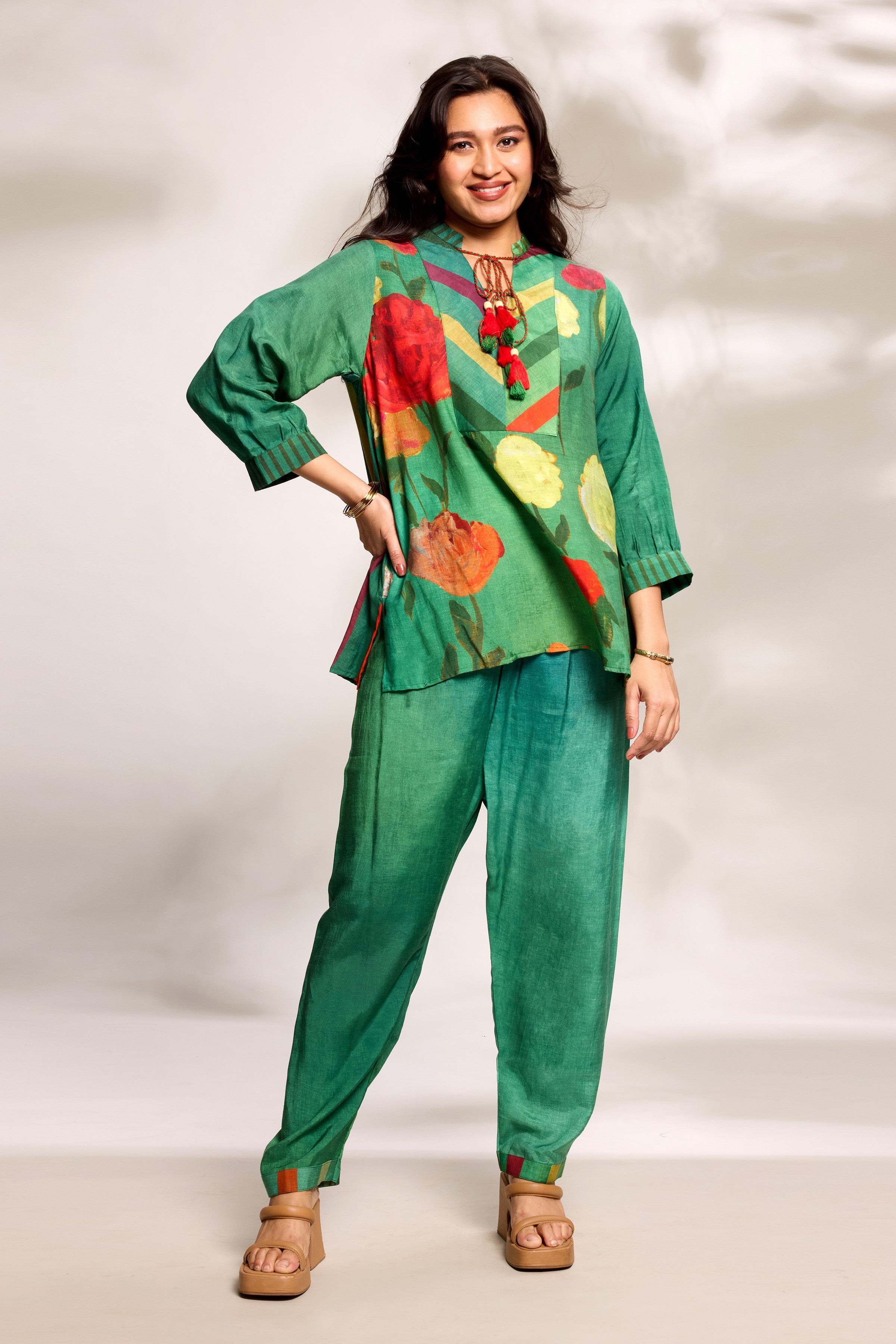 Green Printed Co-Ord Set