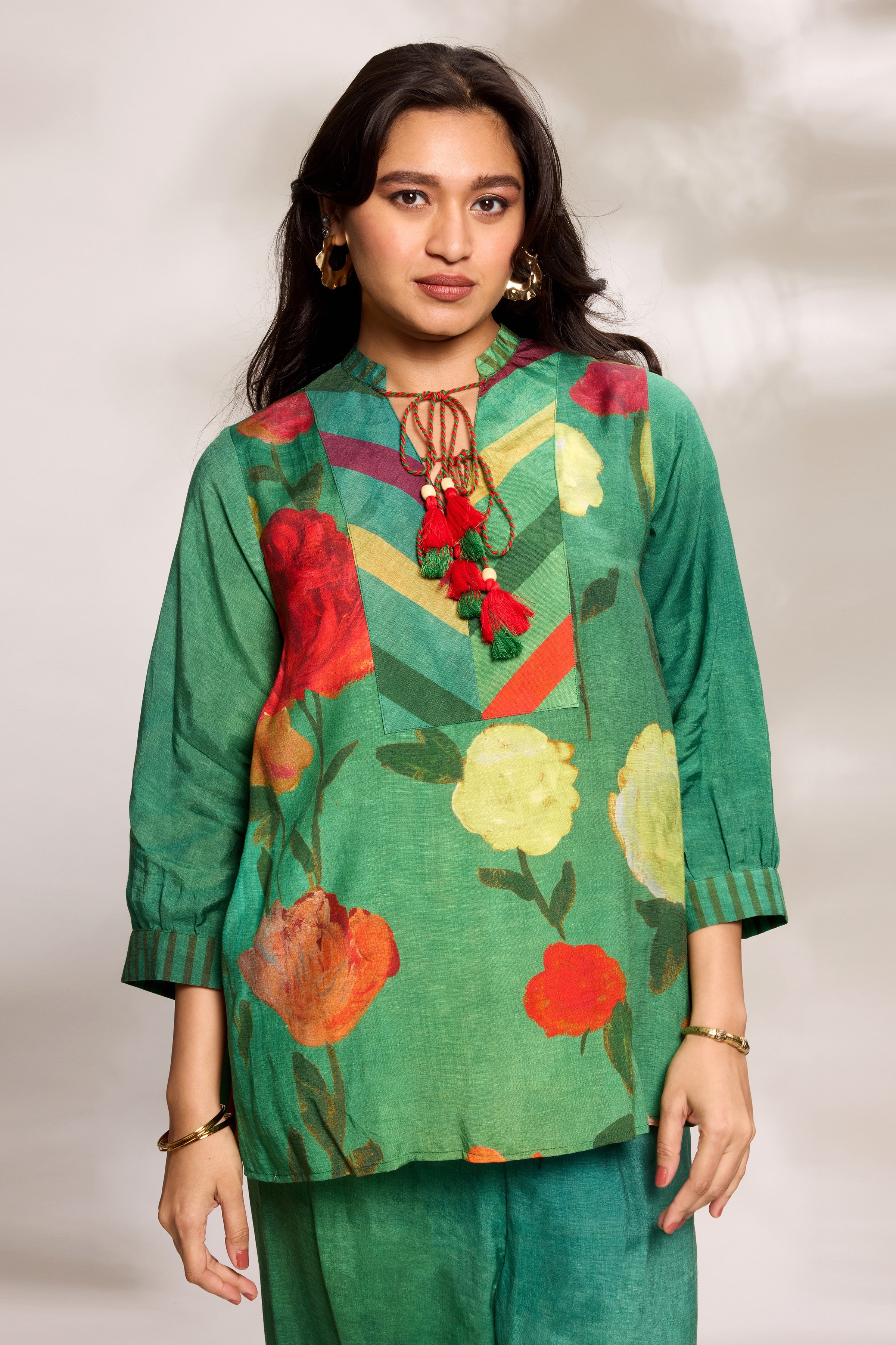 Green Printed Co-Ord Set