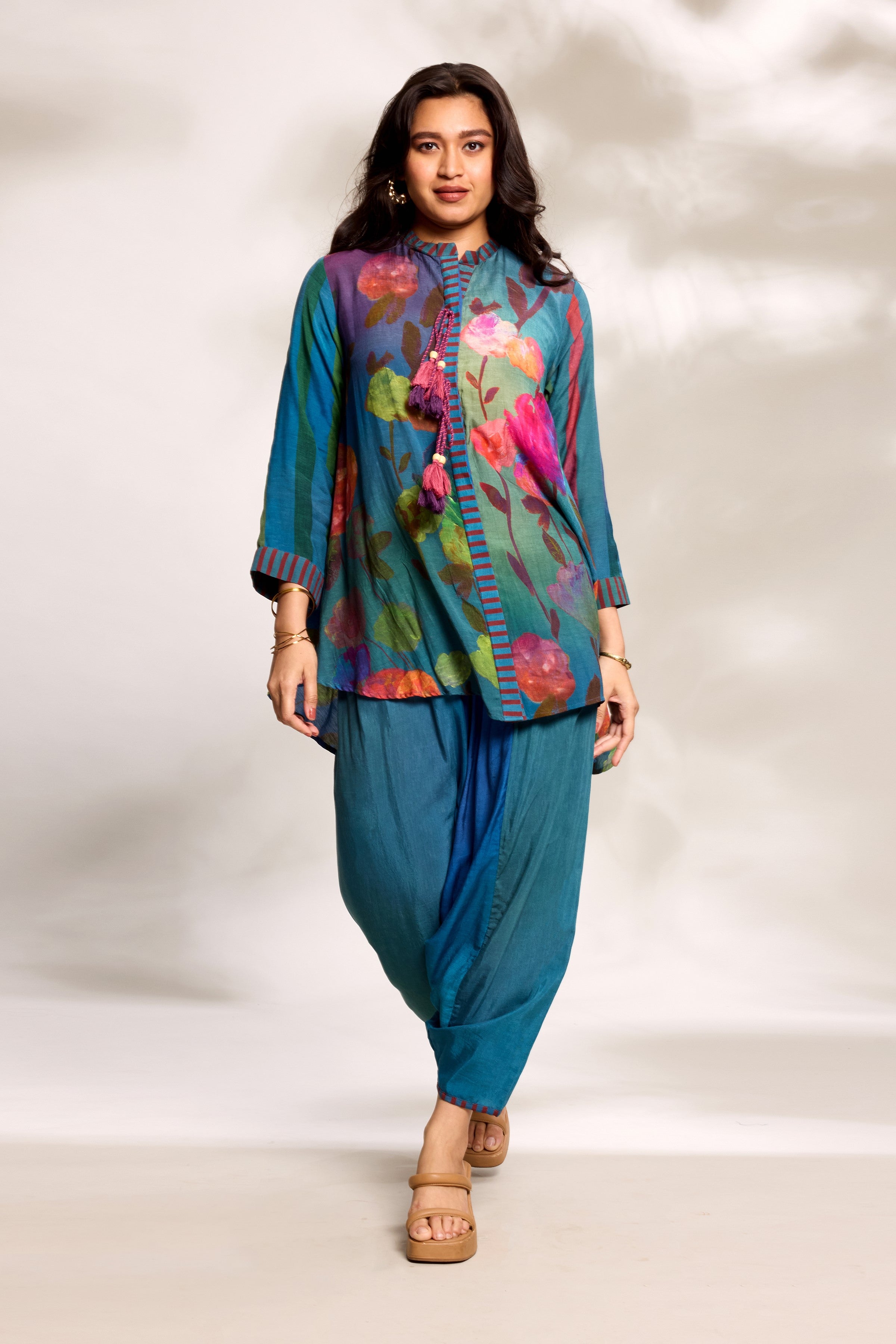 Cobalt Digital Printed Co-Ord Set
