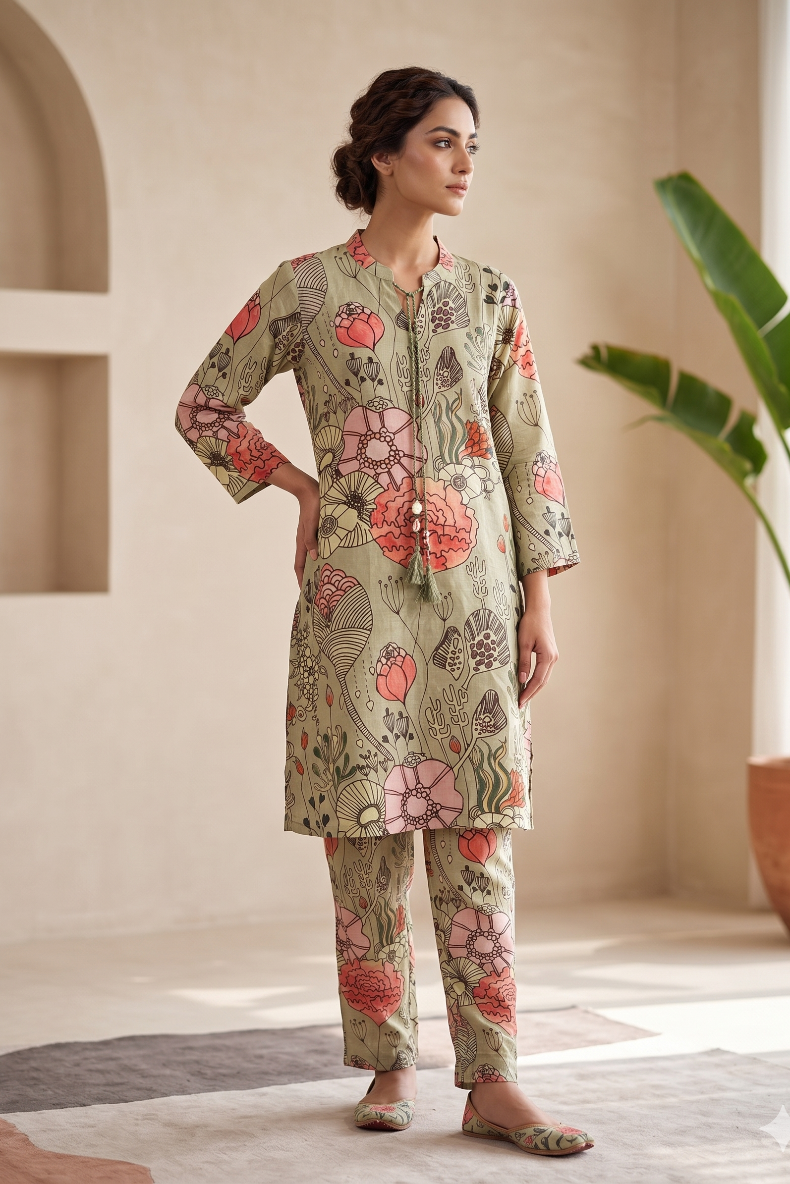 Sage Green Floral Co-ord Set