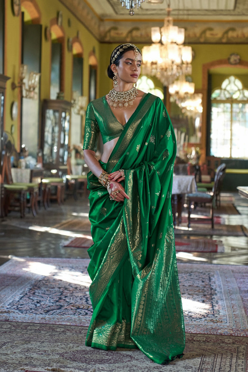 Willow Green Premium Silk Saree