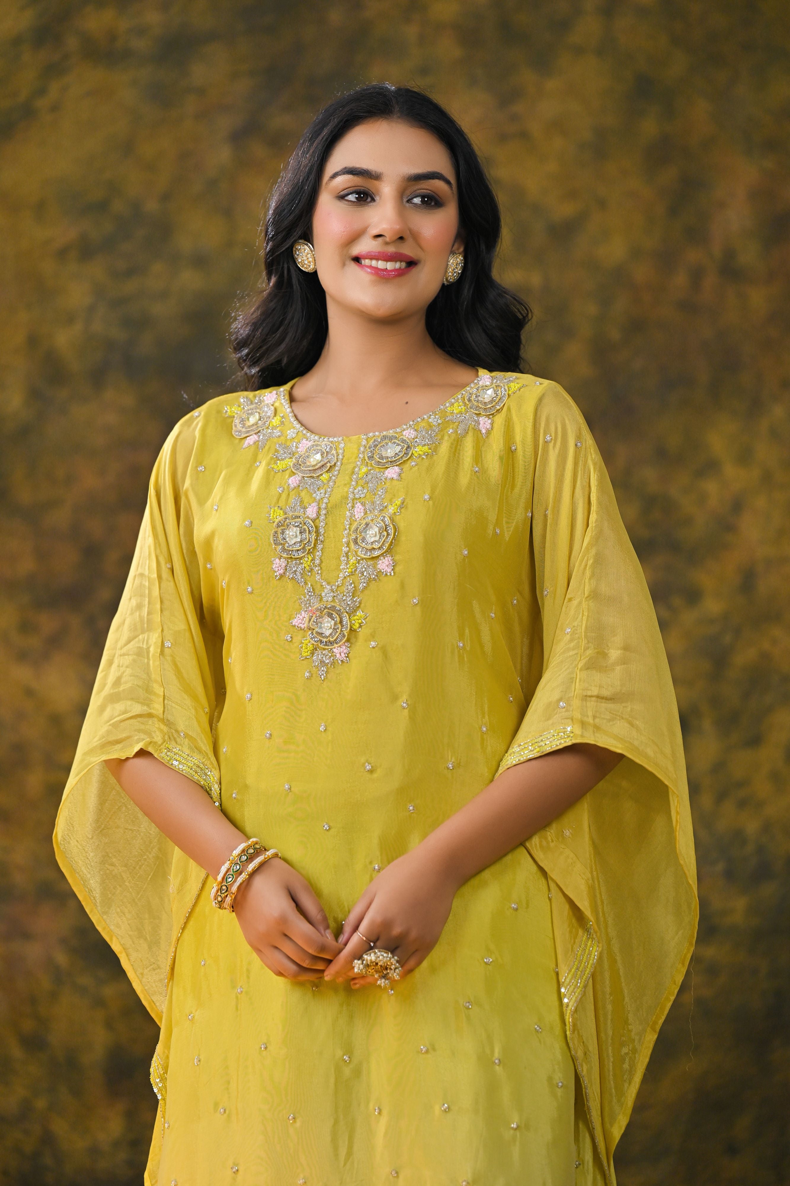 Golden Glow Kaftan Set