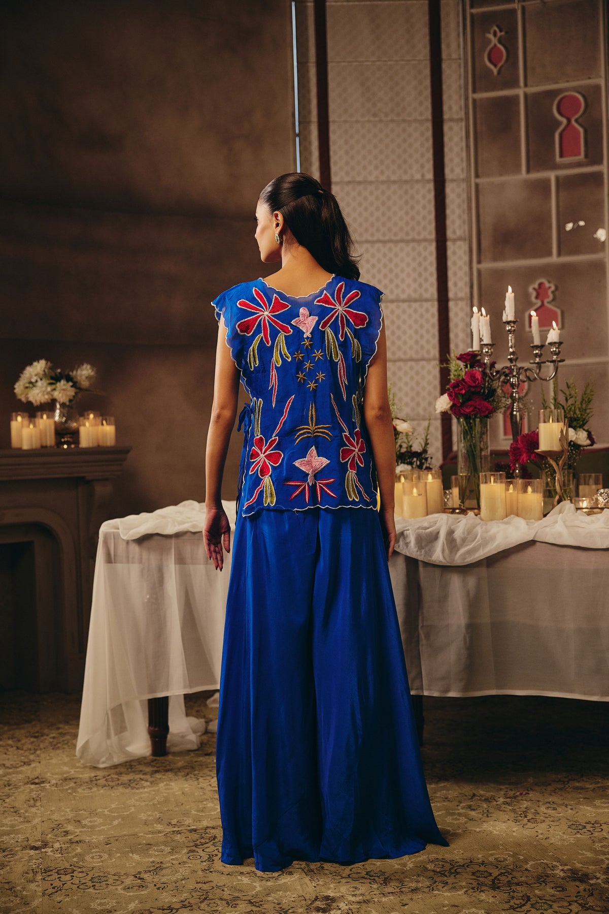Bluebell Embroidered Crepe Silk Co-Ord Set